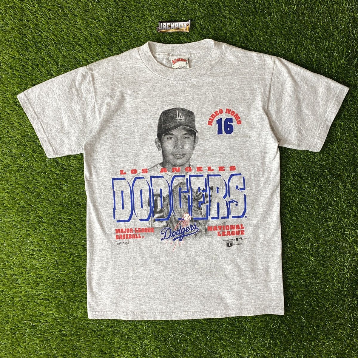 MLB × Vintage Vintage Mlb Hideo Nomo La Dodgers Nutmeg Tee Size US L / EU 52-54 / 3 - 1 Thumbnail