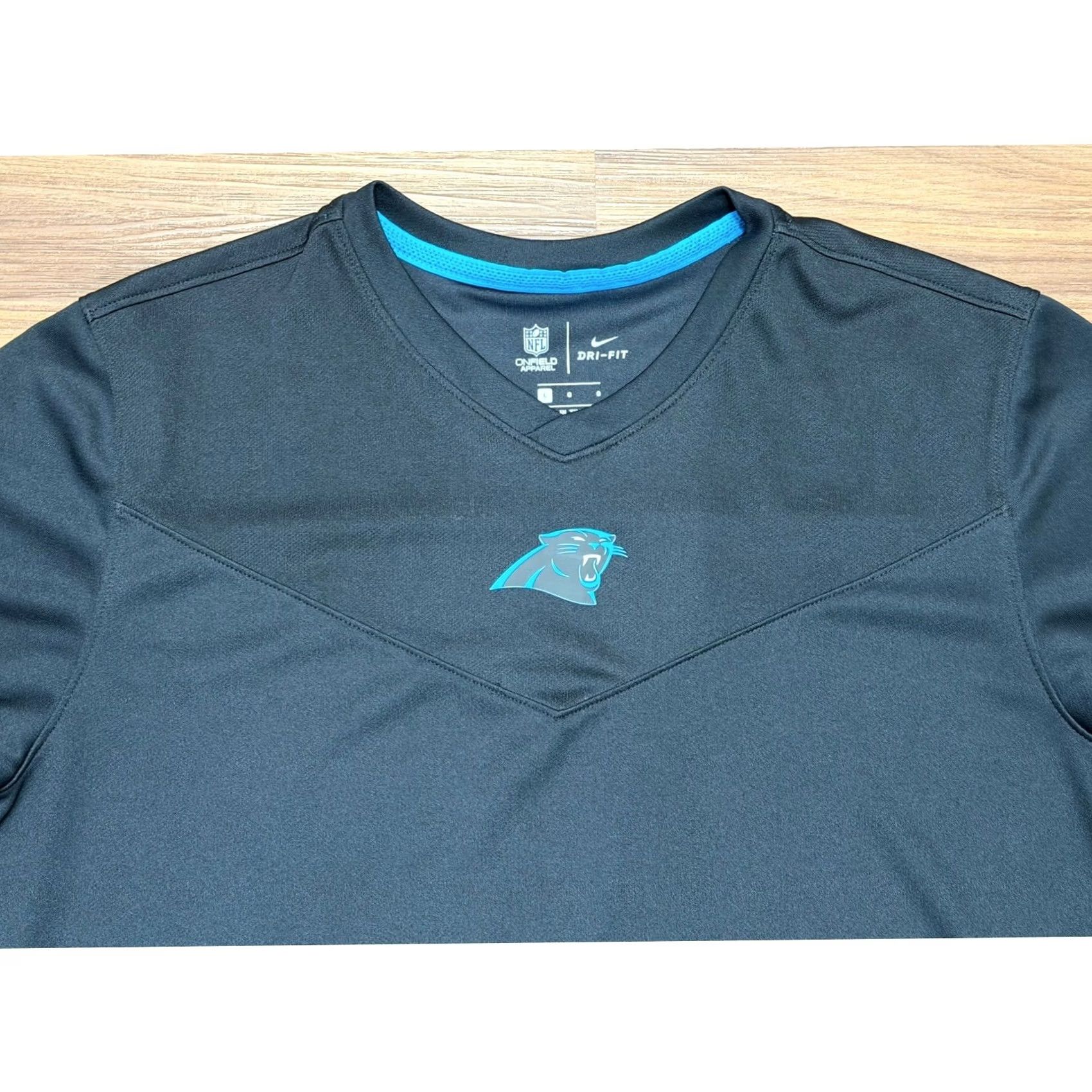 Nike Nike NFL Carolina Panthers Men Black Sideline Player UV Performance Shirt L Size US L / EU 52-54 / 3 - 2 Thumbnail