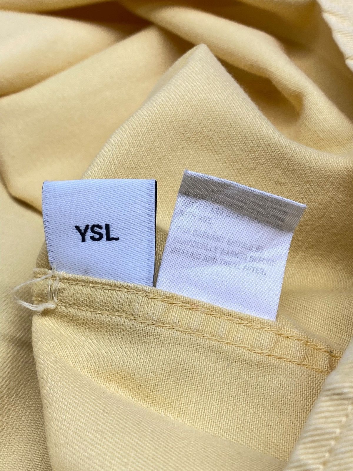 Yves Saint Laurent 🔥 Y2K SAINT LAURENT YSL YELLOW SHIRT RARE JEANS LOGO VIBES Size US L / EU 52-54 / 3 - 15 Thumbnail