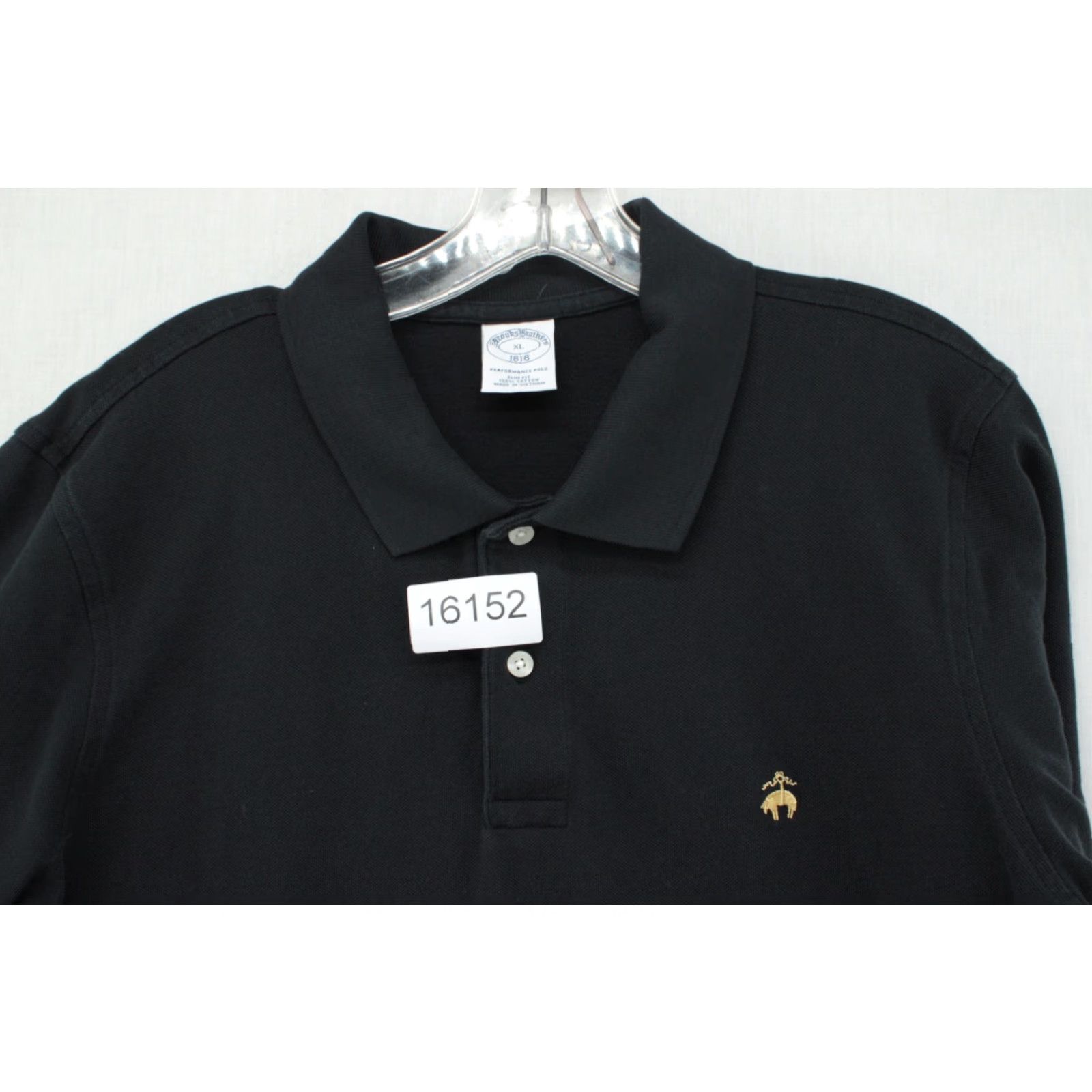 Brooks Brothers Brooks Brothers 1818 Mens Performance Polo Shirt Original Fit XL Black Logo Embroidered Size US XL / EU 56 / 4 - 8 Thumbnail