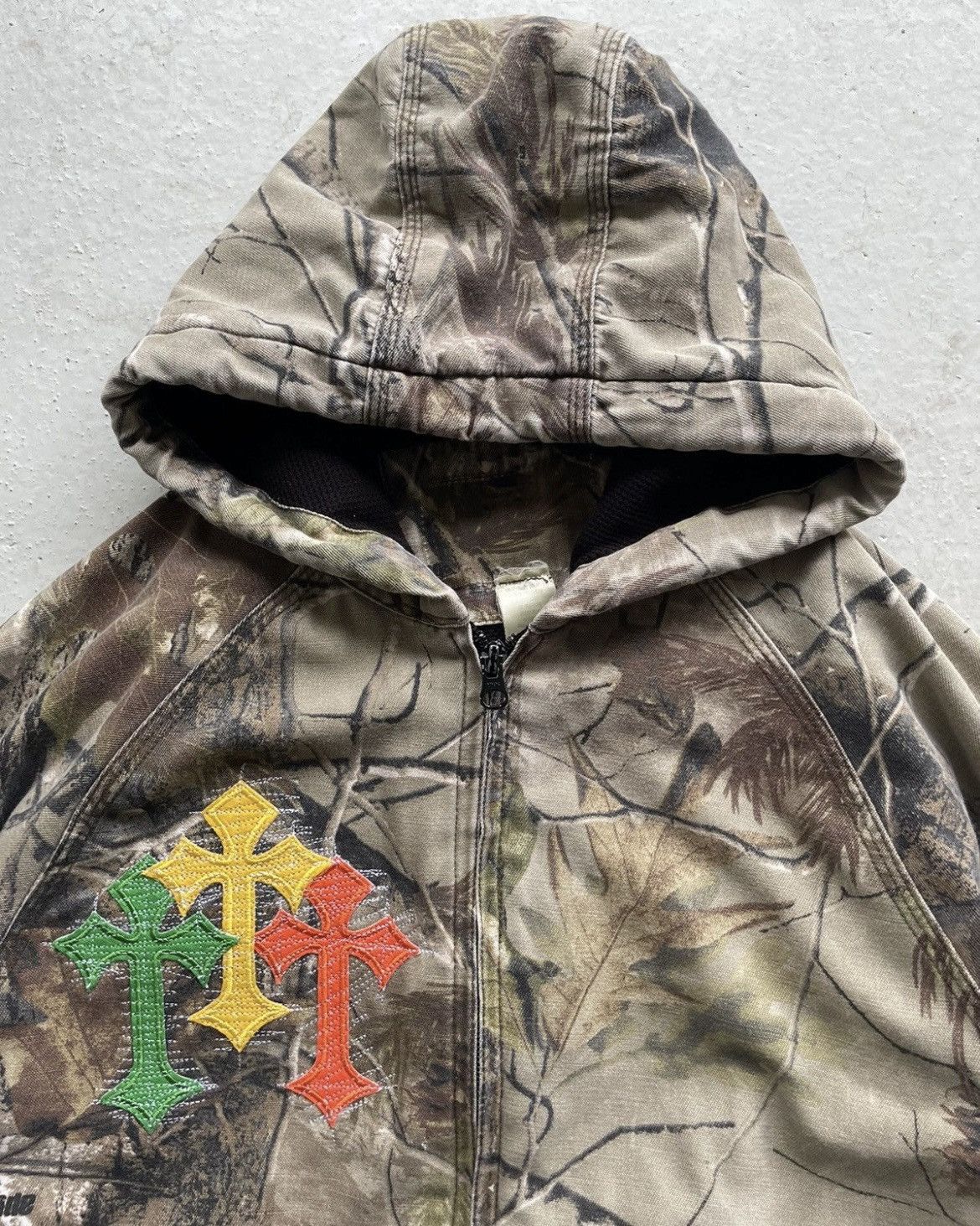Carhartt × Vintage Vintage Crazy Rare 90's Camo Boxy Carhartt Style Jacket Size US M / EU 48-50 / 2 - 2 Thumbnail