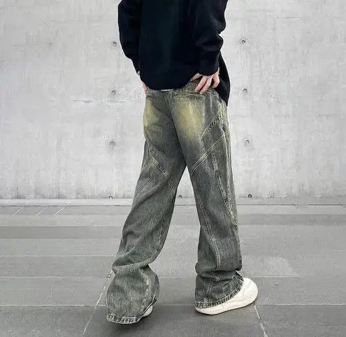 Japanese Brand Multi Lining Acid Wash Jeans Size US 30 / EU 46 - 3 Thumbnail