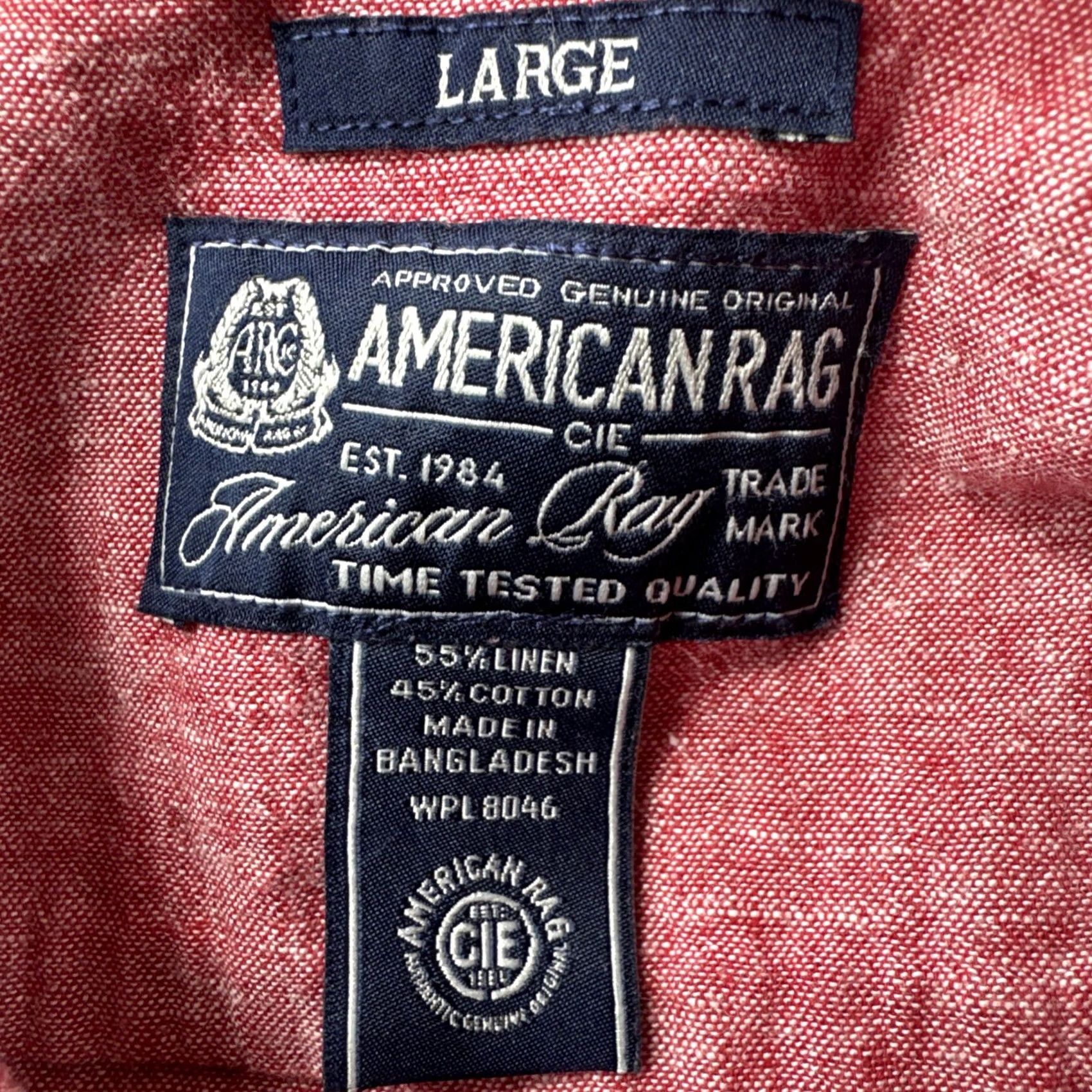 Vintage American Rag Cie Shirt Mens L Red Heather Long Sleeve Button Up Preppy Size US L / EU 52-54 / 3 - 5 Thumbnail