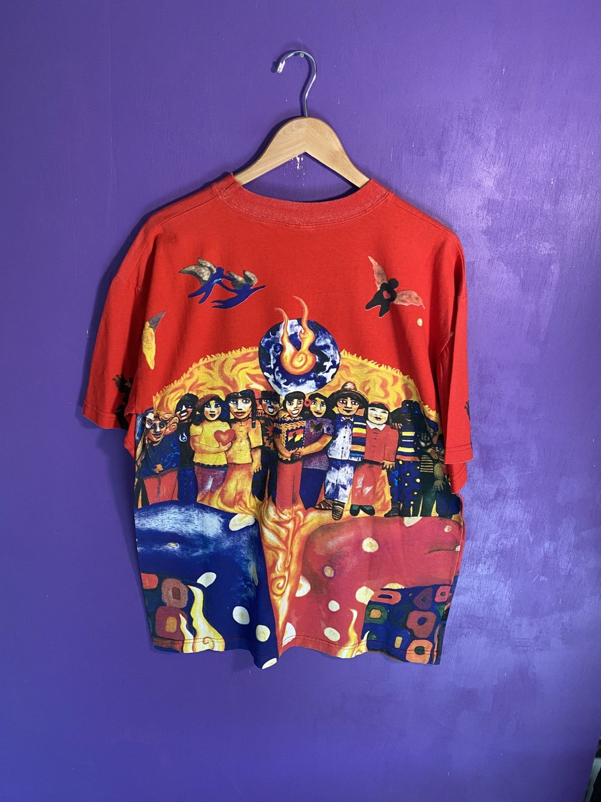 Band Tees Vintage 90s Carlos Santana Heavenly smiles AOP t-shirt Size US XL / EU 56 / 4 - 2 Thumbnail