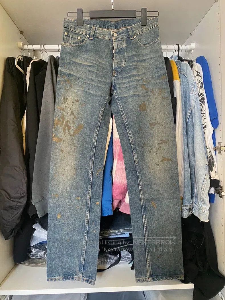 Helmut Lang Helmut lang Mud-dyed splash-ink jeans. Size US 32 / EU 48 - 1 Thumbnail