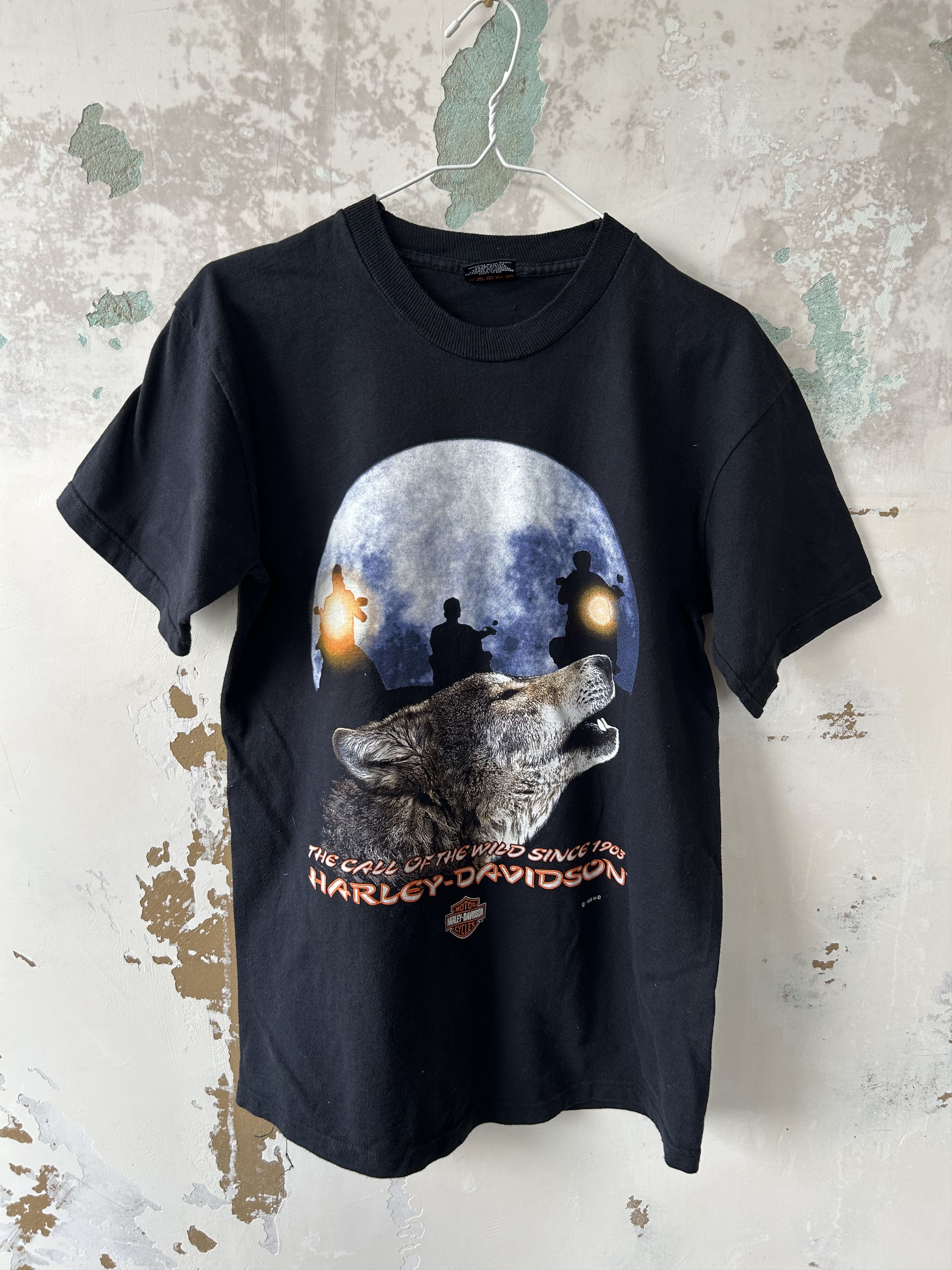 Harley Davidson Vintage Harley Davidson Shirt M Y2K Skull Flame Faded Black Size US M / EU 48-50 / 2 - 1 Thumbnail