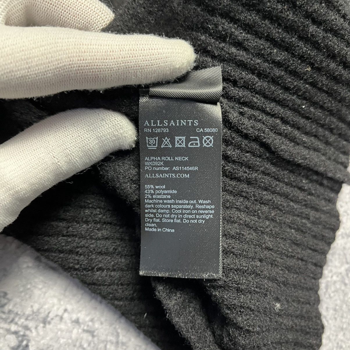 Allsaints Allsaints Turtleneck Wool Sweater Very Long Sleeve Size S / US 4 / IT 40 - 5 Thumbnail