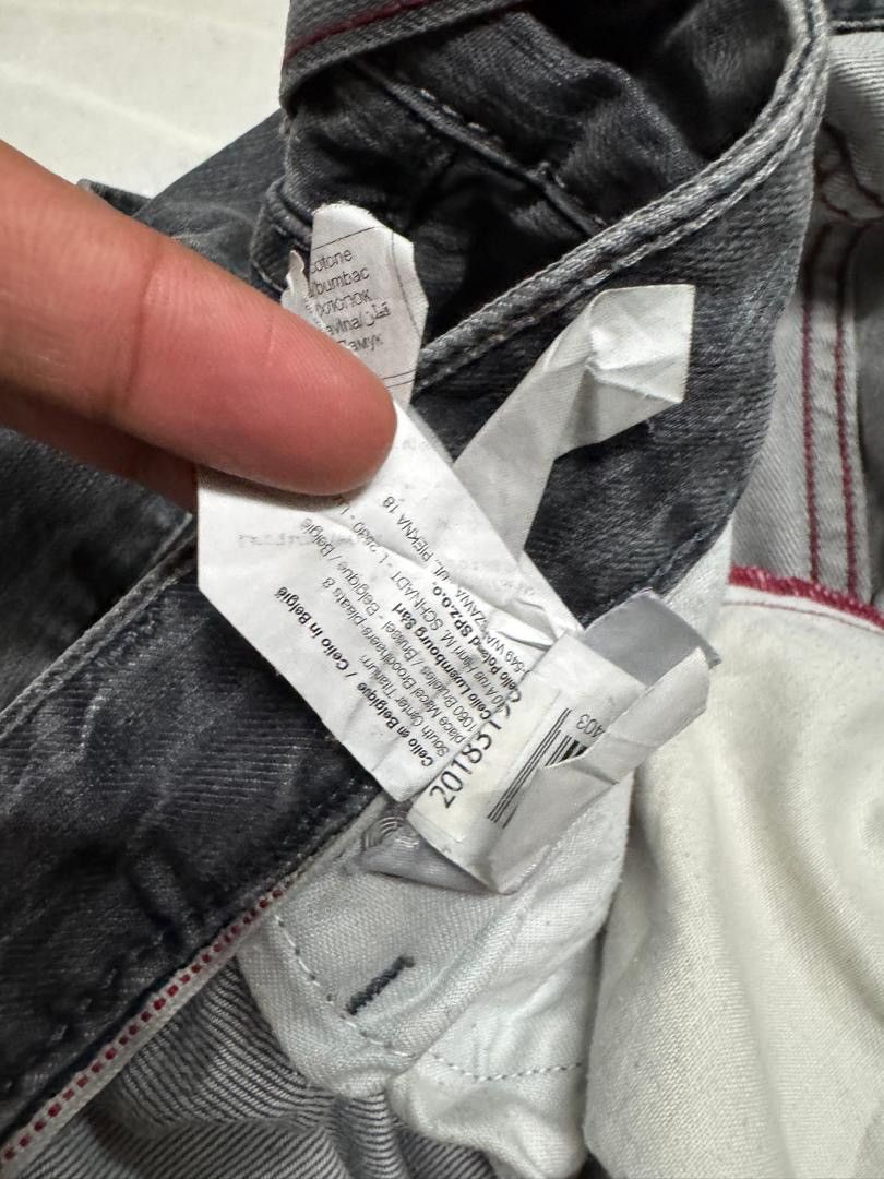 Japanese Brand 90s Style Celio 🇯🇵 Regular Fit Sick Faded Distress Ripped Size US 30 / EU 46 - 14 Thumbnail