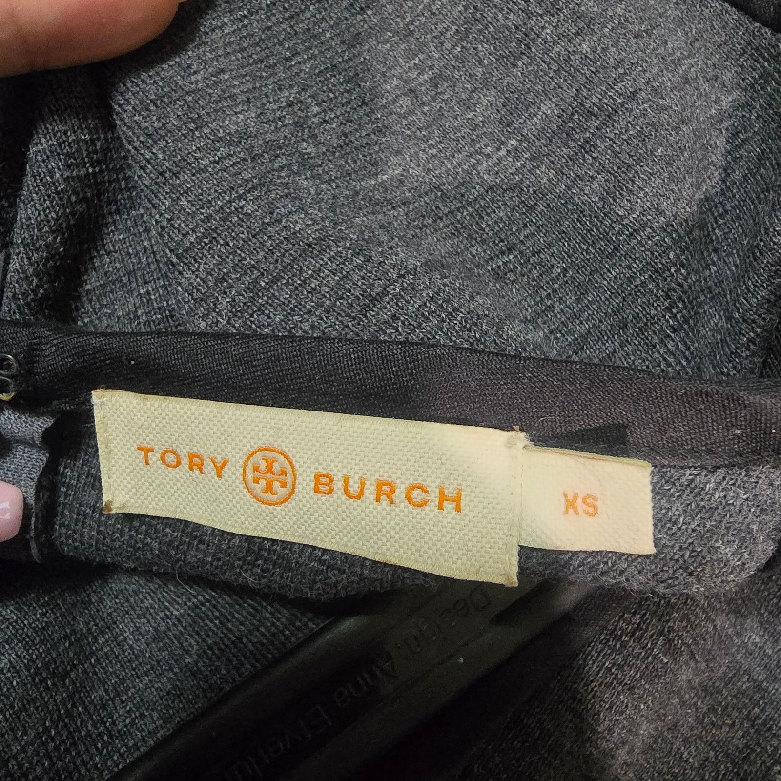 Tory Burch Tory Burch Marcia Wool Sleeveless Dark Gray Work Dress XS Size XS / US 0-2 / IT 36-38 - 4 Thumbnail