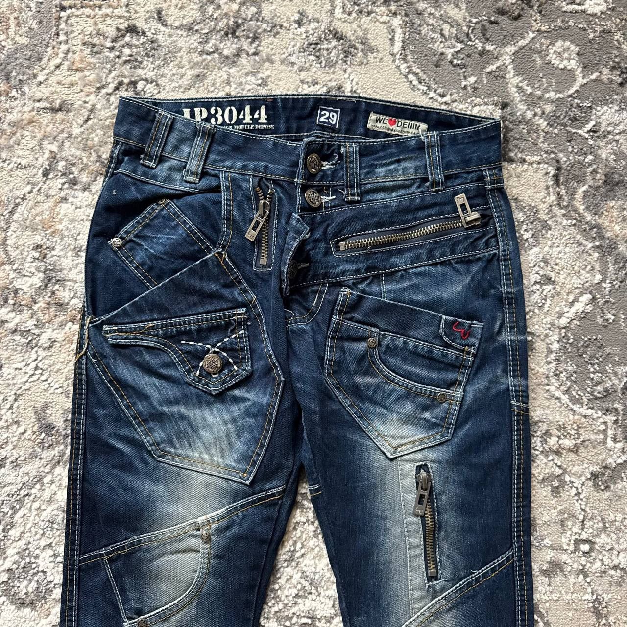 Japanese Brand Vintage Archive Japrag by Okishana Samoki Patch Work Jeans Size US 29 - 3 Thumbnail