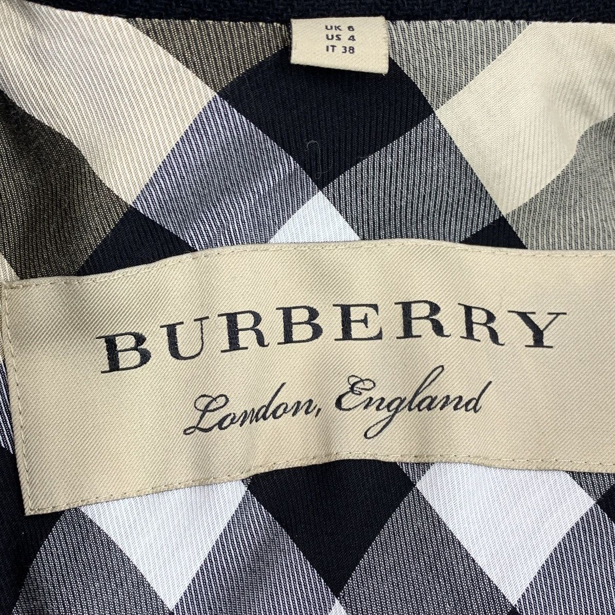 Burberry Burberry Bbr Black Wool Double Breasted Belted Section Coat Size S / US 4 / IT 40 - 5 Thumbnail