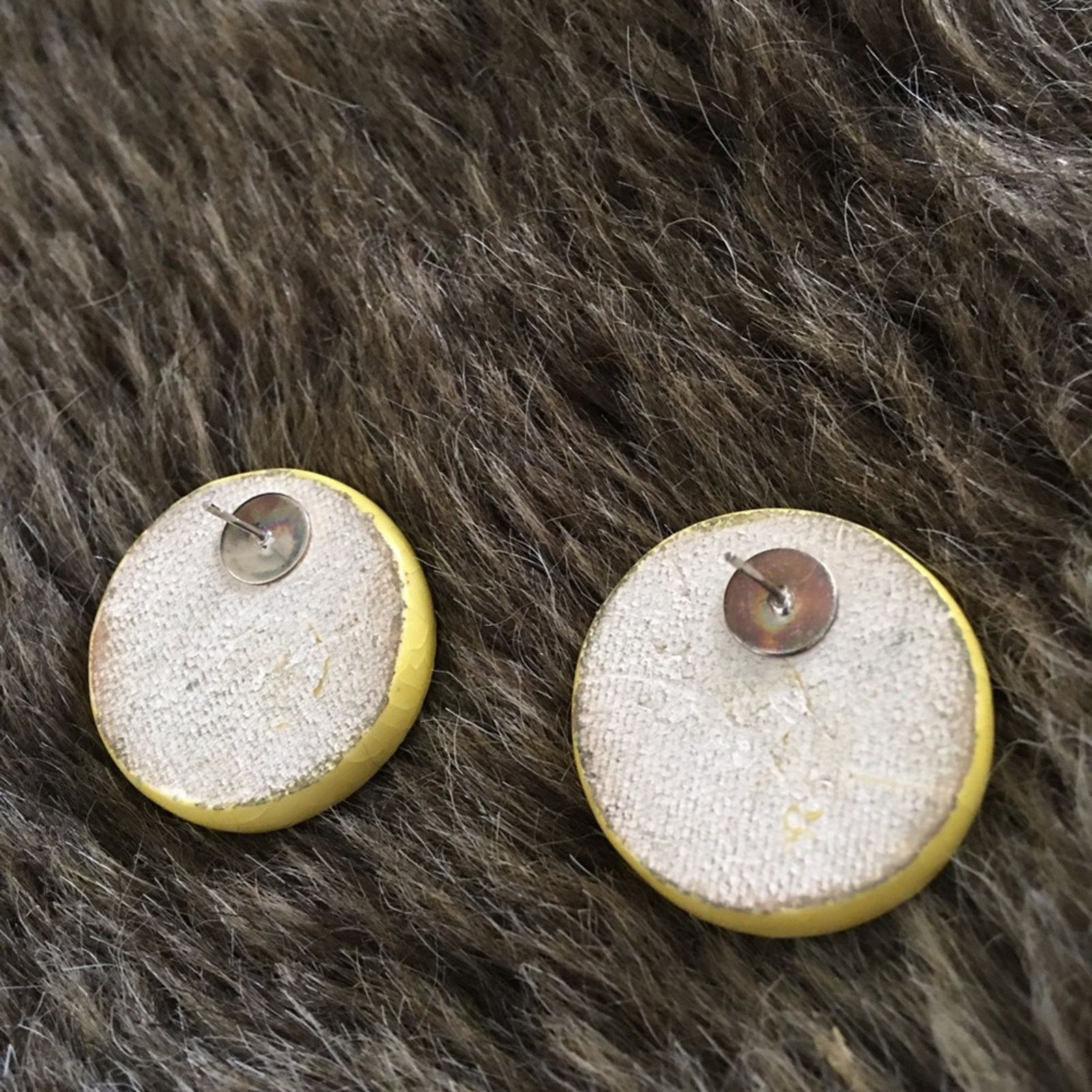 Vintage Vintage ceramic glitter pierced earrings Size ONE SIZE - 4 Thumbnail