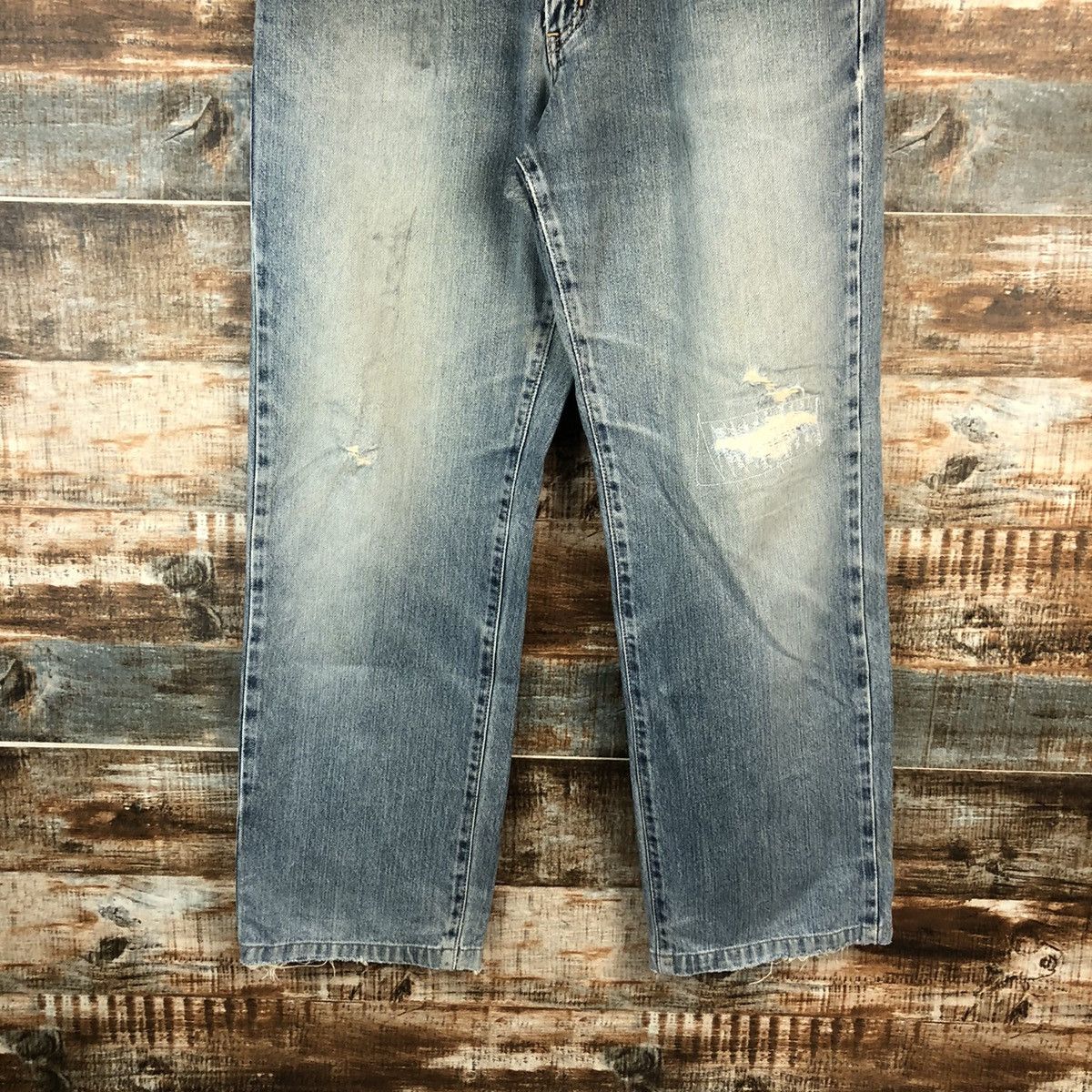 Edwin DL Edwin 604 Blue Distressed Denim Pants #C177 Size US 31 - 3 Thumbnail
