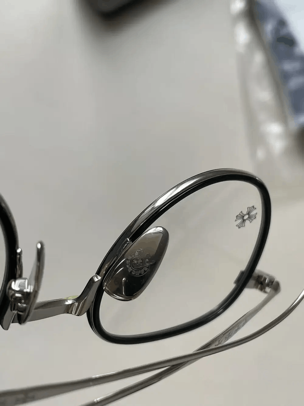 Chrome Hearts Chrome Hearts BONE PRONE IV BK/SS Glasses Frame Size ONE SIZE - 12 Thumbnail