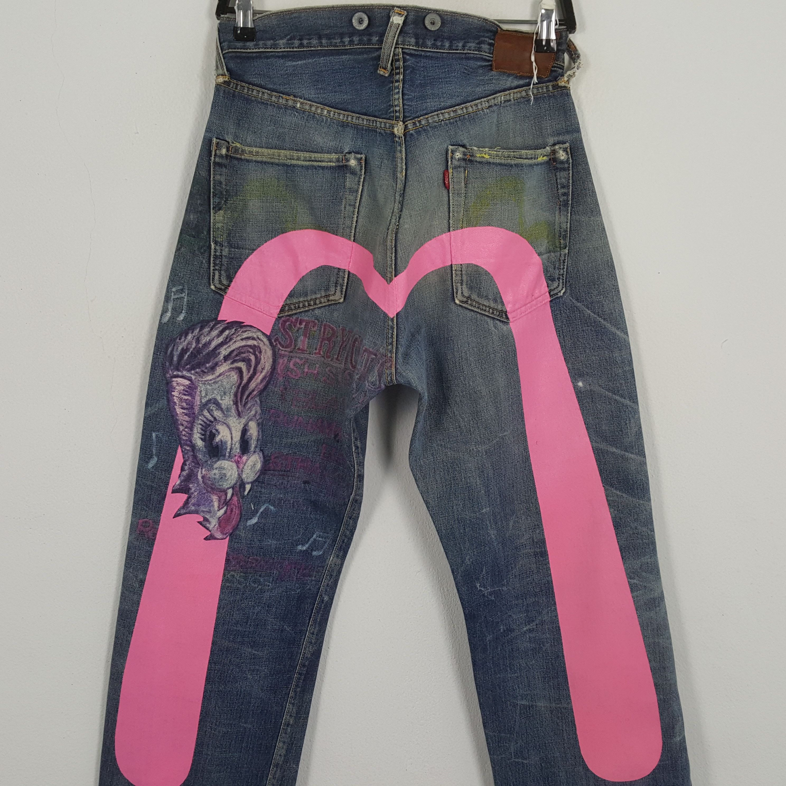 Japanese Brand × Vintage EVIS Japanese Brand Streetwear Custom Daicock Jeans Size US 28 / EU 44 - 2 Thumbnail