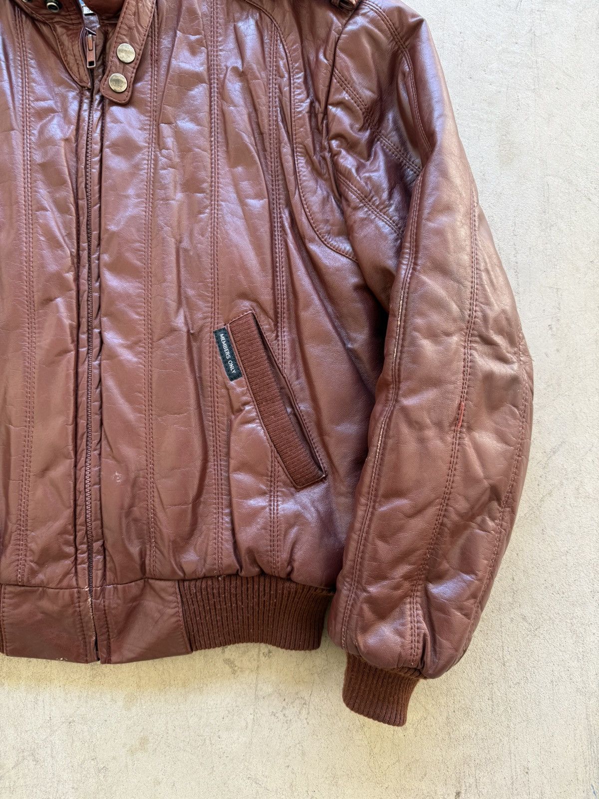 Members Only Members Only 70s 80s Leather Bomber Jacket Size US S / EU 44-46 / 1 - 3 Thumbnail