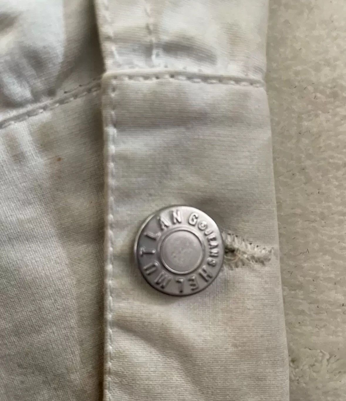 Helmut Lang Helmut Lang 98AW dirty white denim jacket 2412-Nextarrow Size US S / EU 44-46 / 1 - 6 Thumbnail