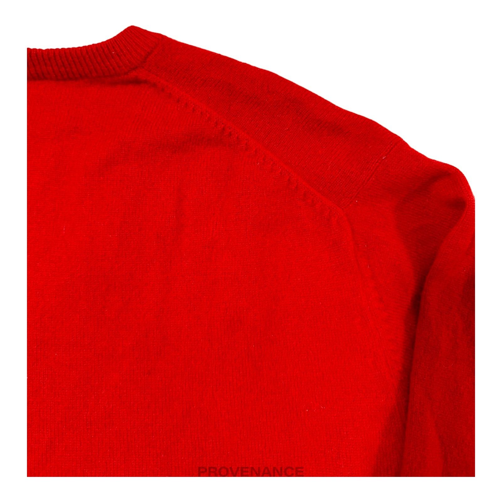 Dior 🔴 Christian Dior Golf Logo V Neck Sweater - Fine Wool Red S Size US S / EU 44-46 / 1 - 6 Thumbnail