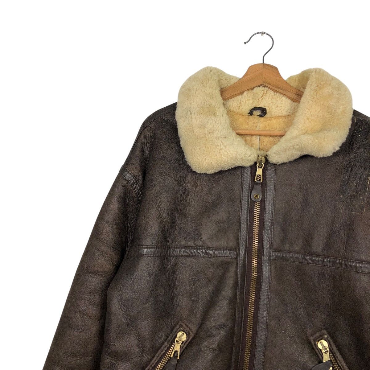 Vintage Vintage Genuine Leather Jacket Shearling Zufolo Issey Miyake Size US L / EU 52-54 / 3 - 8 Thumbnail
