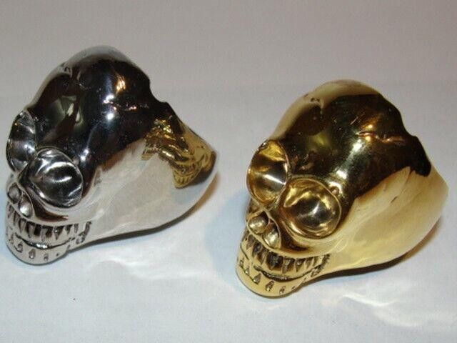 Designer 14 kt Gold Plated Skull Ring Alberto Juan Size ONE SIZE - 1 Thumbnail