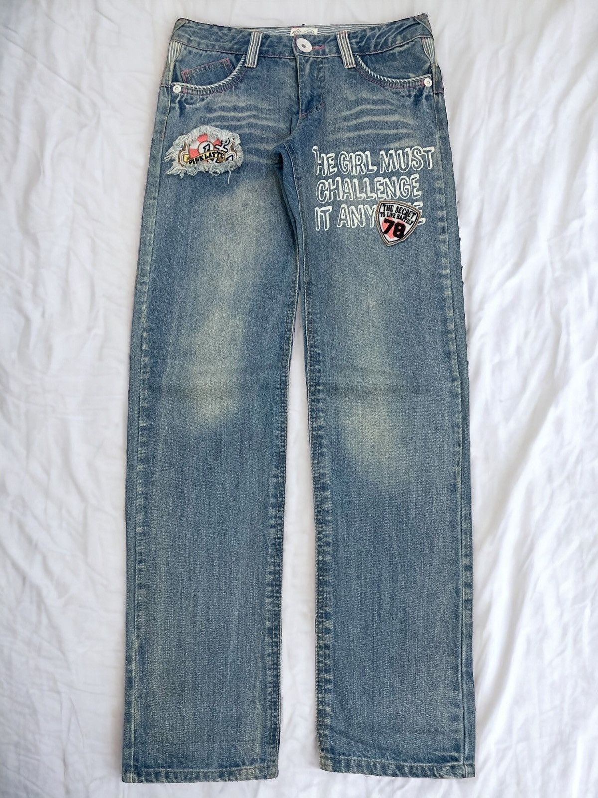 Hysteric Glamour × Japanese Brand Pink Latte Back Double Waist Patches Girl Wording Hickory Size US 28 / EU 44 - 1 Thumbnail