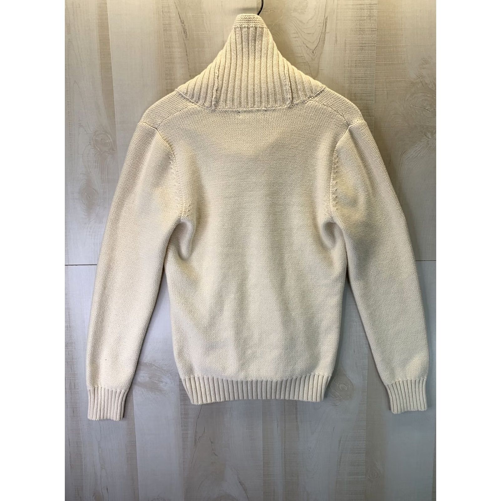Ralph Lauren Ralph Lauren LRL Women’s Ivory Knit Sweater Long Sleeve Pullover #3503 Size L / US 10 / IT 46 - 4 Thumbnail