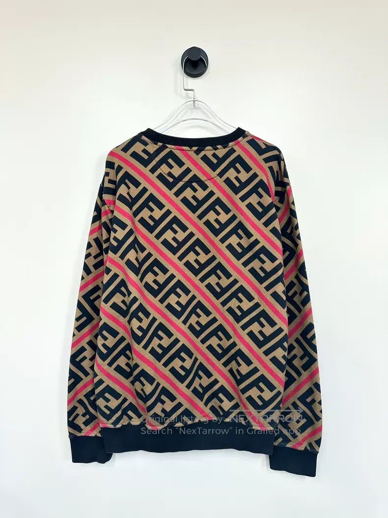 Fendi Fendi Brown Classic Full Print Logo Long Sleeve Sweatshirt Size US XL / EU 56 / 4 - 2 Thumbnail