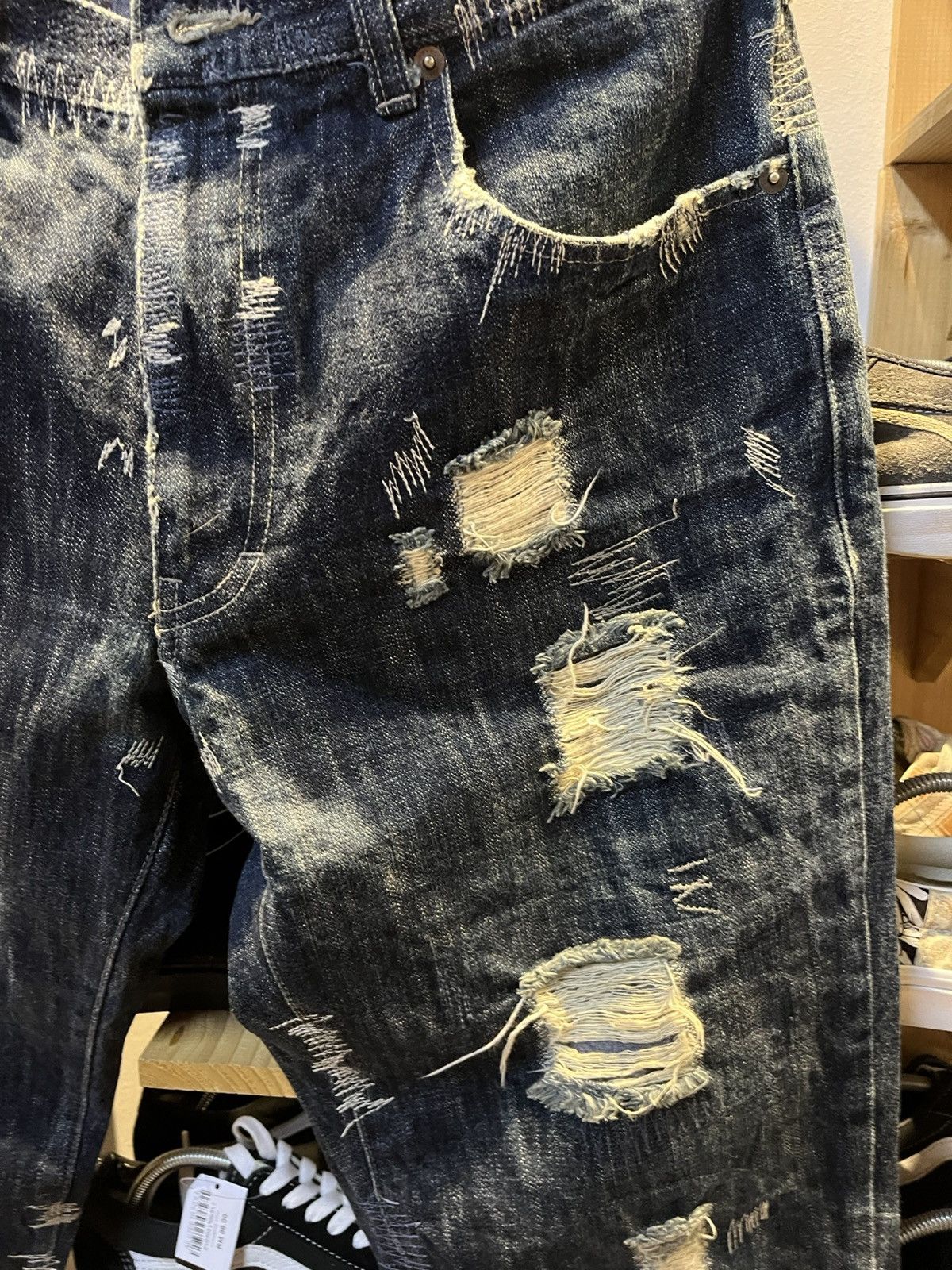 Vintage Vintage exscape Style Distressed Jeans Size US 32 / EU 48 - 3 Thumbnail