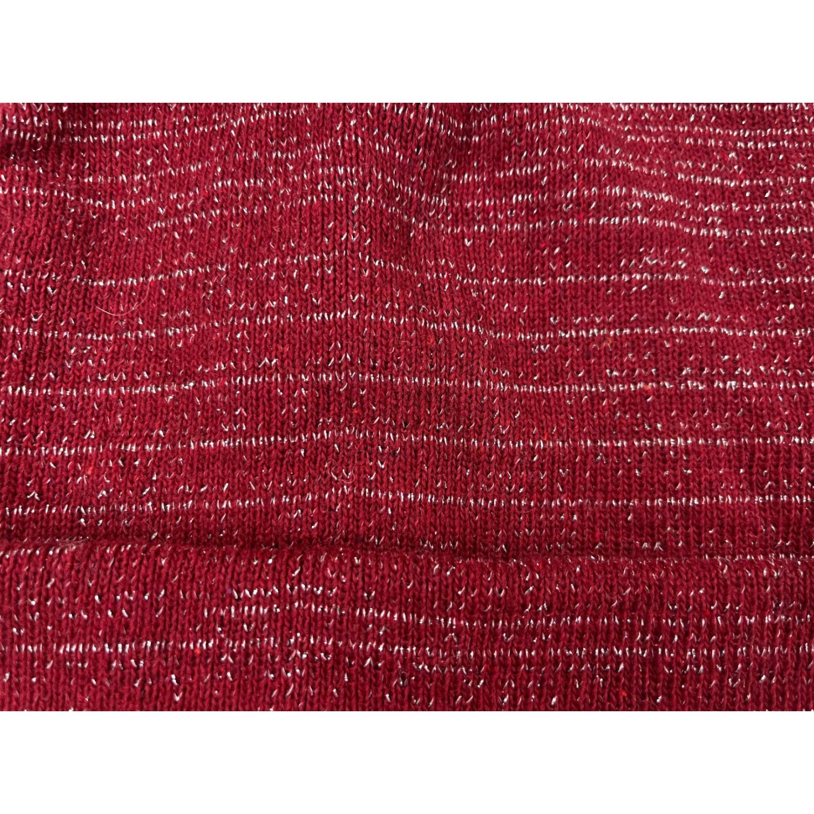 Vintage Family Dollar Hat Adult One Size Red Beanie Knit Sparkly Wool Poly Blend Lined Ski Unisex Adults Size ONE SIZE - 2 Thumbnail
