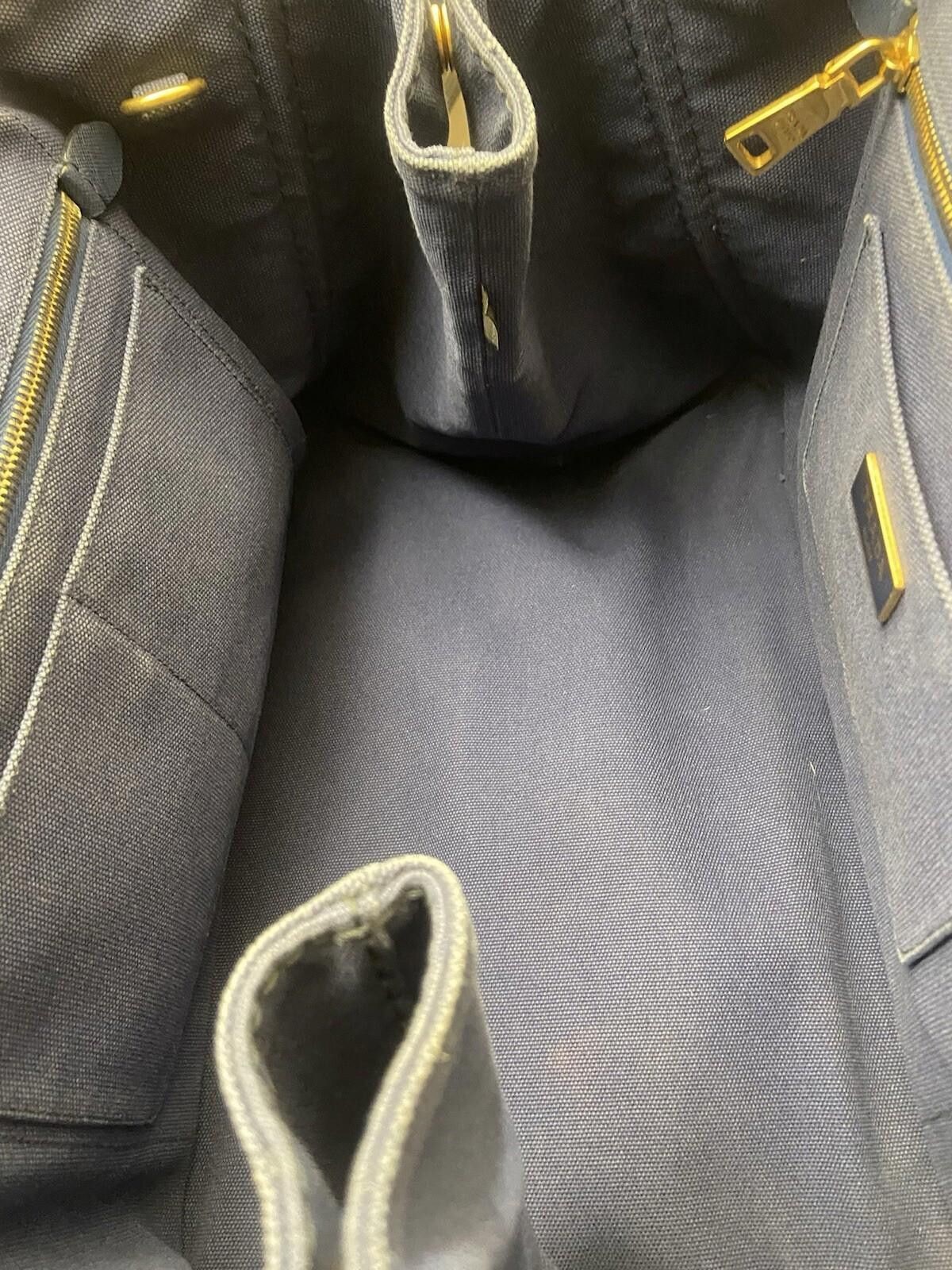 Prada Prada Canapa large size blue canvas hand shoulder tote bag Size ONE SIZE - 10 Thumbnail