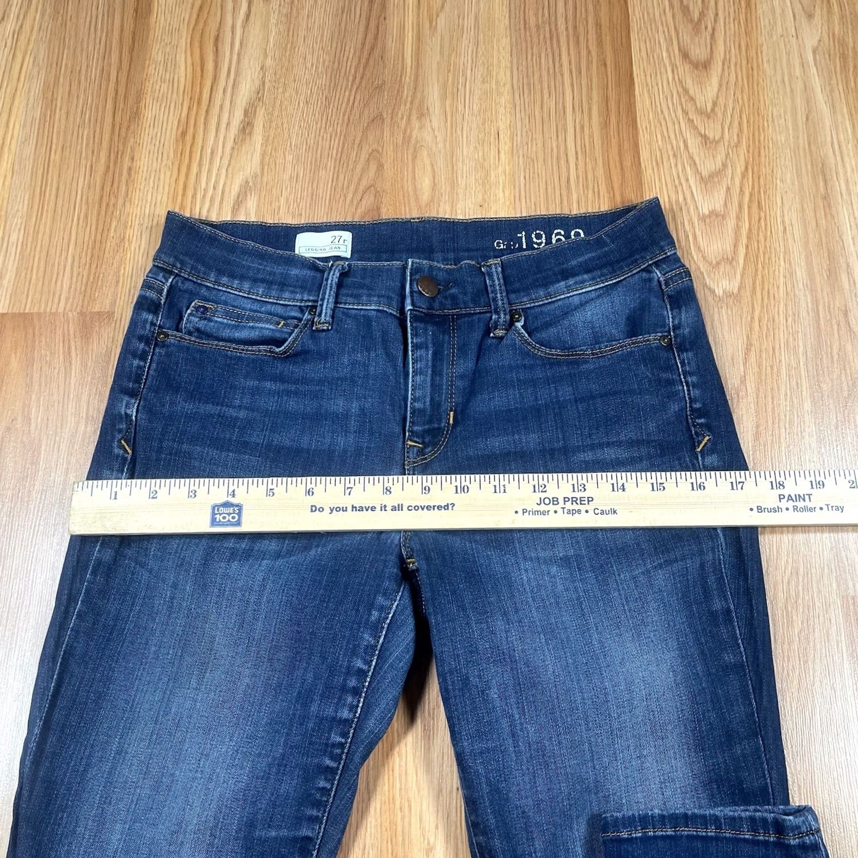Gap Gap 1969 Jeans Womens 27R Legging Jean Stretch Blue Medium Wash Denim Pants Size 27" / US 4 / IT 40 - 5 Thumbnail