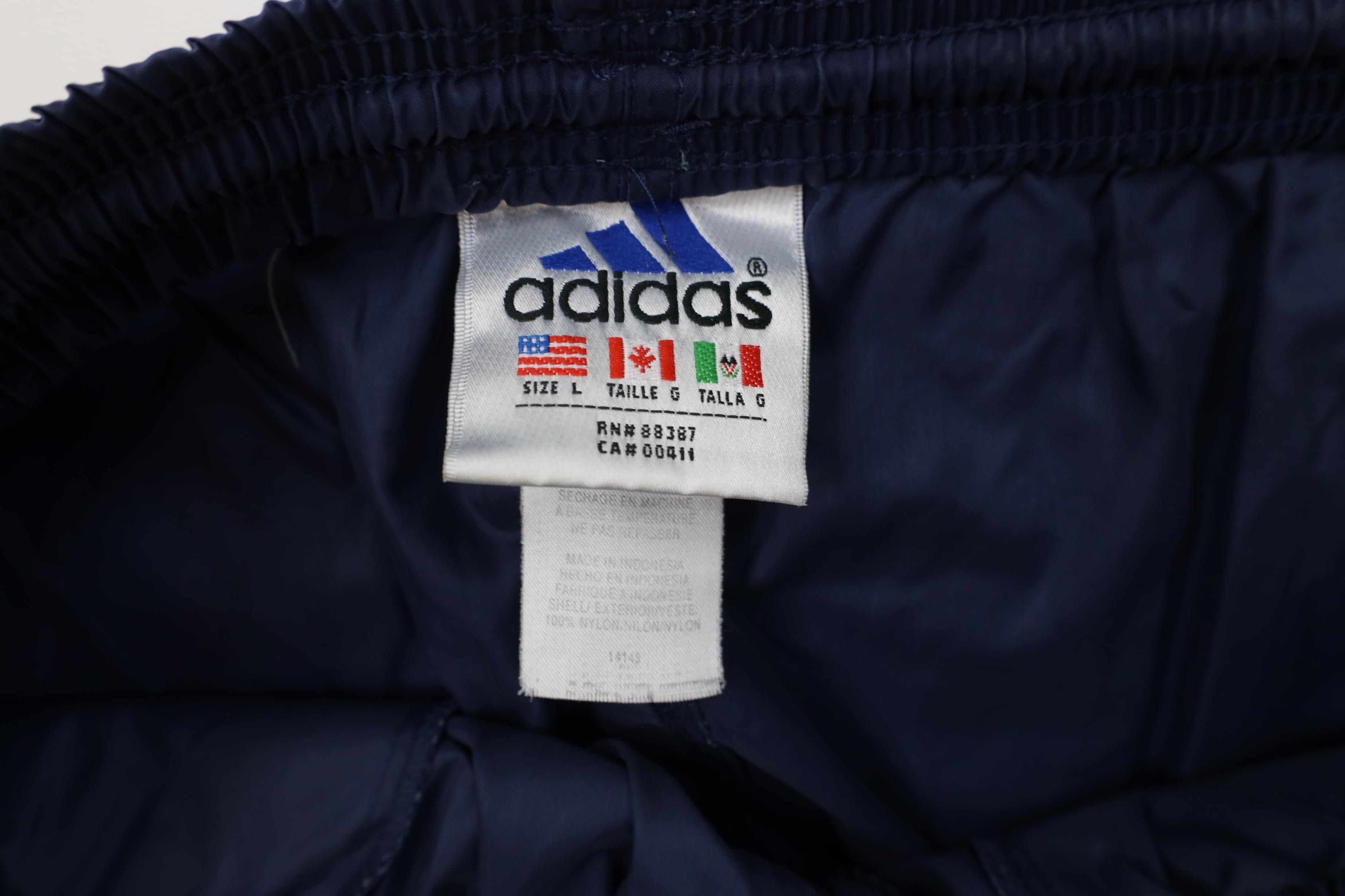 Adidas Vintage 90s Adidas Windbreaker Joggers Pants Navy Blue Size US 36 / EU 52 - 10 Thumbnail