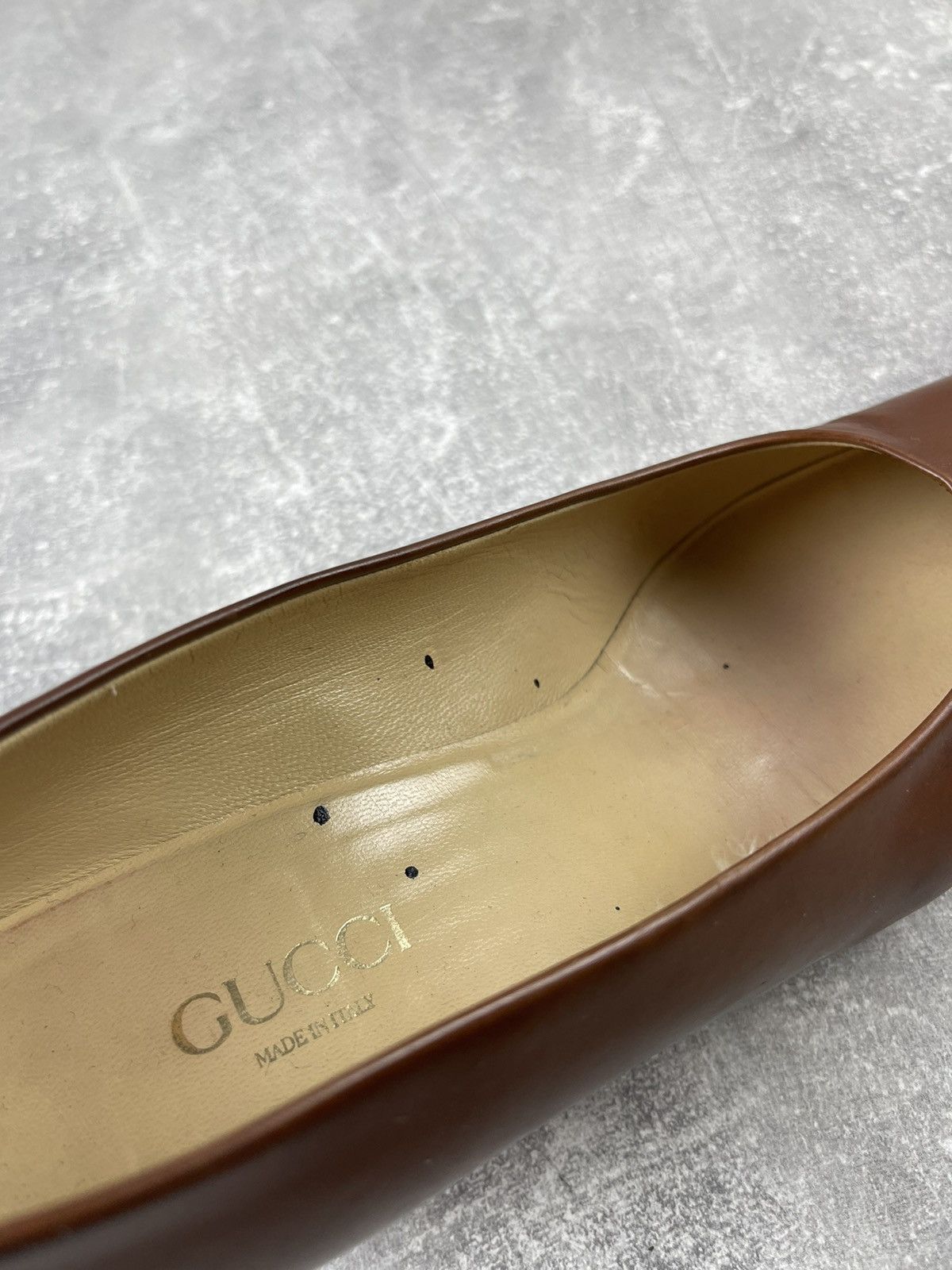 Gucci × Vintage Gucci Vintage Archives Leather Luxury Brown Heels Shoes Size US 8 / IT 38 - 9 Thumbnail