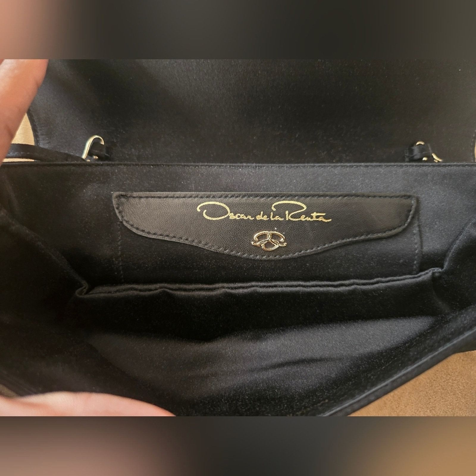 Oscar De La Renta Vintage OSCAR DE LA RENTA BLACK Beaded Clutch Bag Size ONE SIZE - 4 Thumbnail