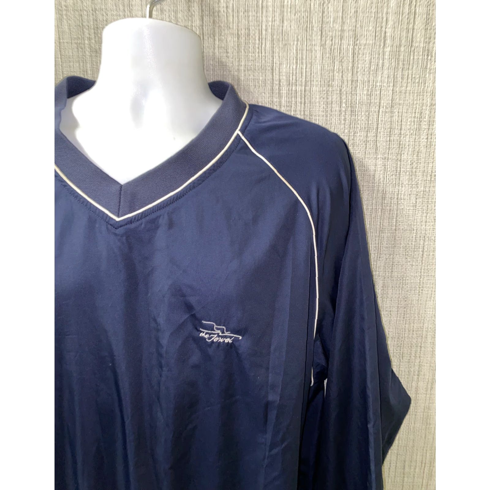 Footjoy FootJoy Jacket Golf Men XL Blue Polyester V-Neck Pullover Shirt Size US XL / EU 56 / 4 - 2 Thumbnail