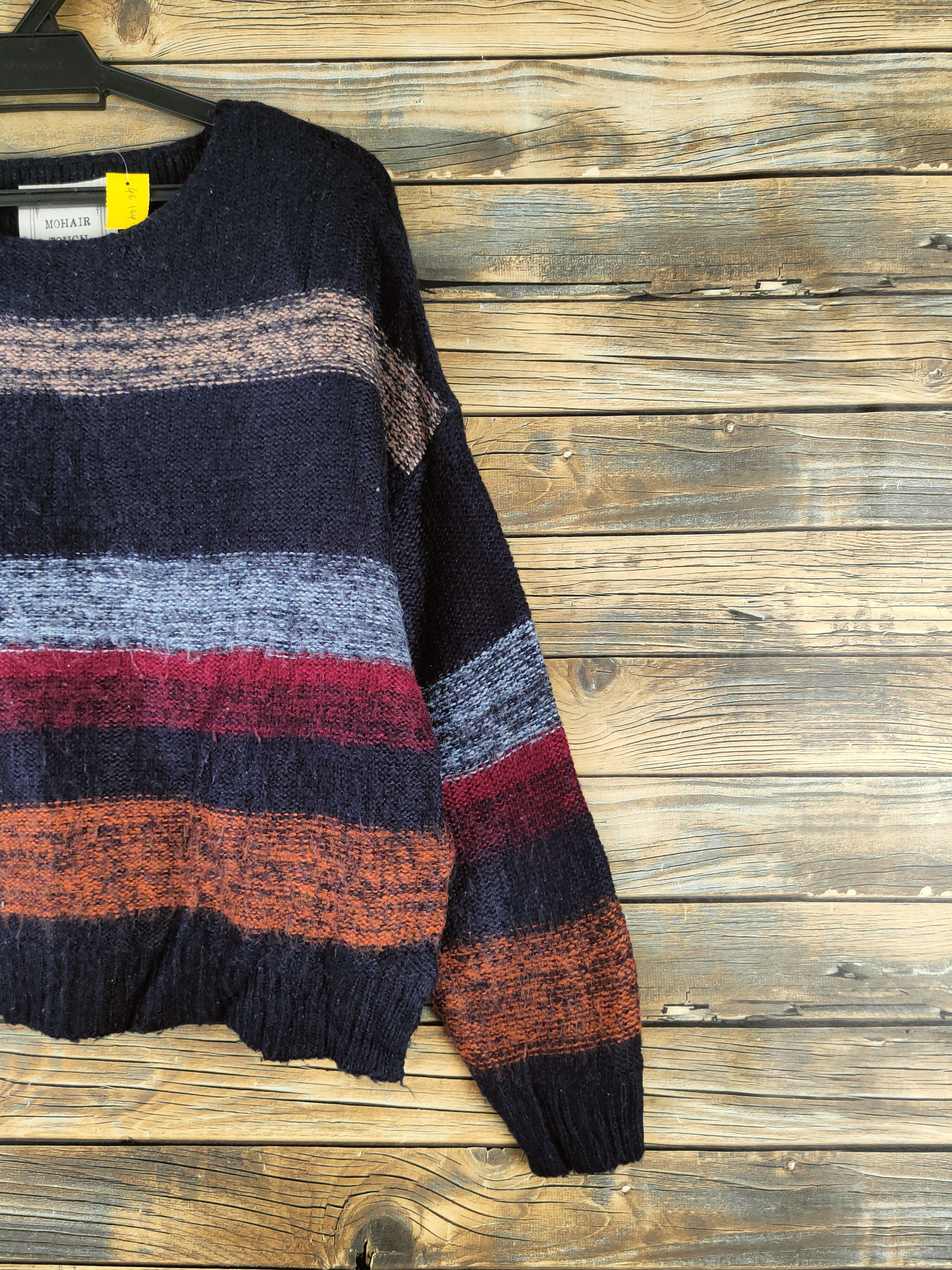 Japanese Brand DL Mohair Touch Black Knitwear Crop Tops #46-164 Size L / US 10 / IT 46 - 5 Thumbnail