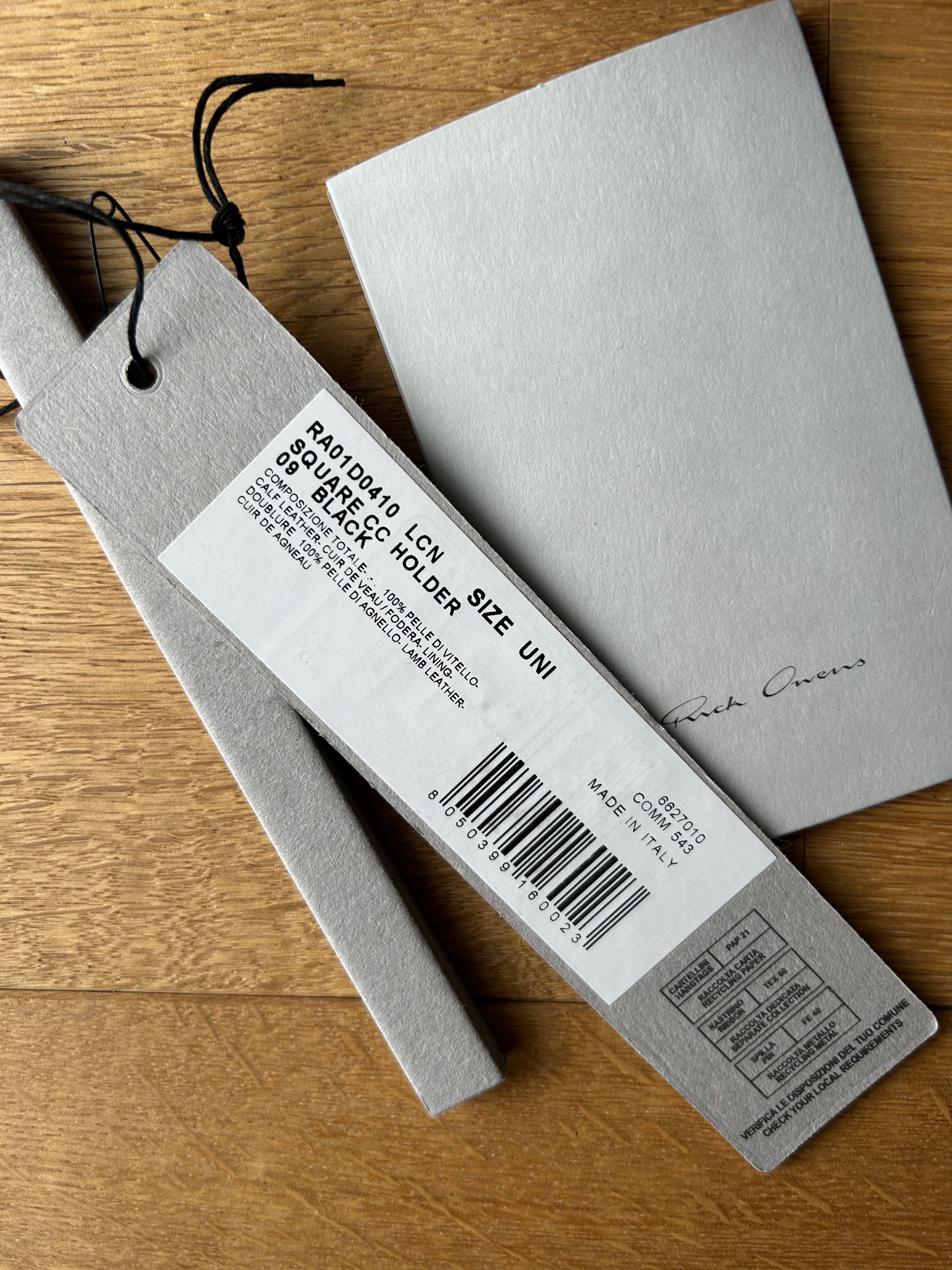 Rick Owens SQUARE CC HOLDER Size ONE SIZE - 4 Thumbnail