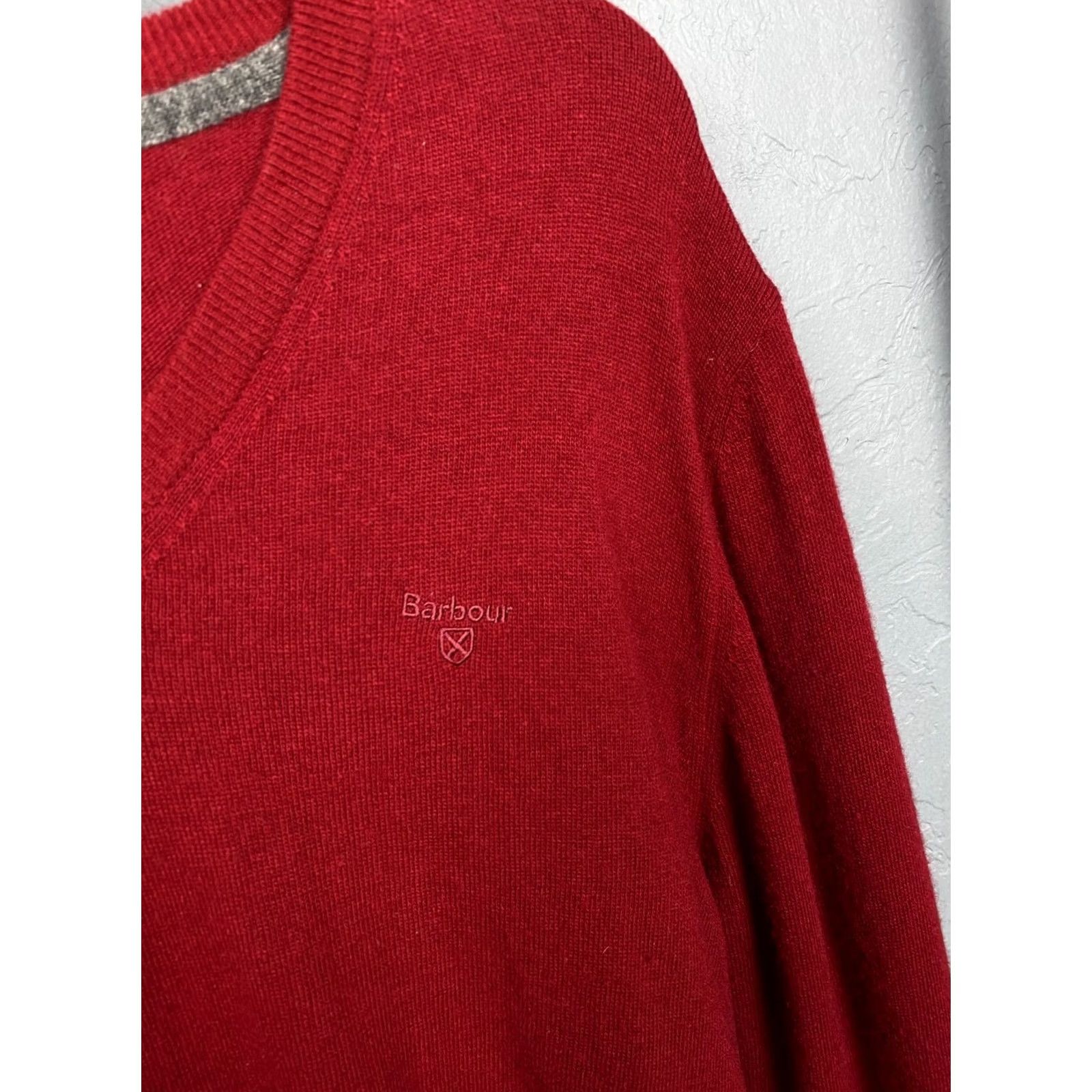 Barbour Barbour V-Neck Mens Wool Knit Sweater XL Red Pullover Modern Vintage Barbour V-Neck Mens Wool Knit Sweater XL Red Pullover 90s Size US XL / EU 56 / 4 - 3 Thumbnail