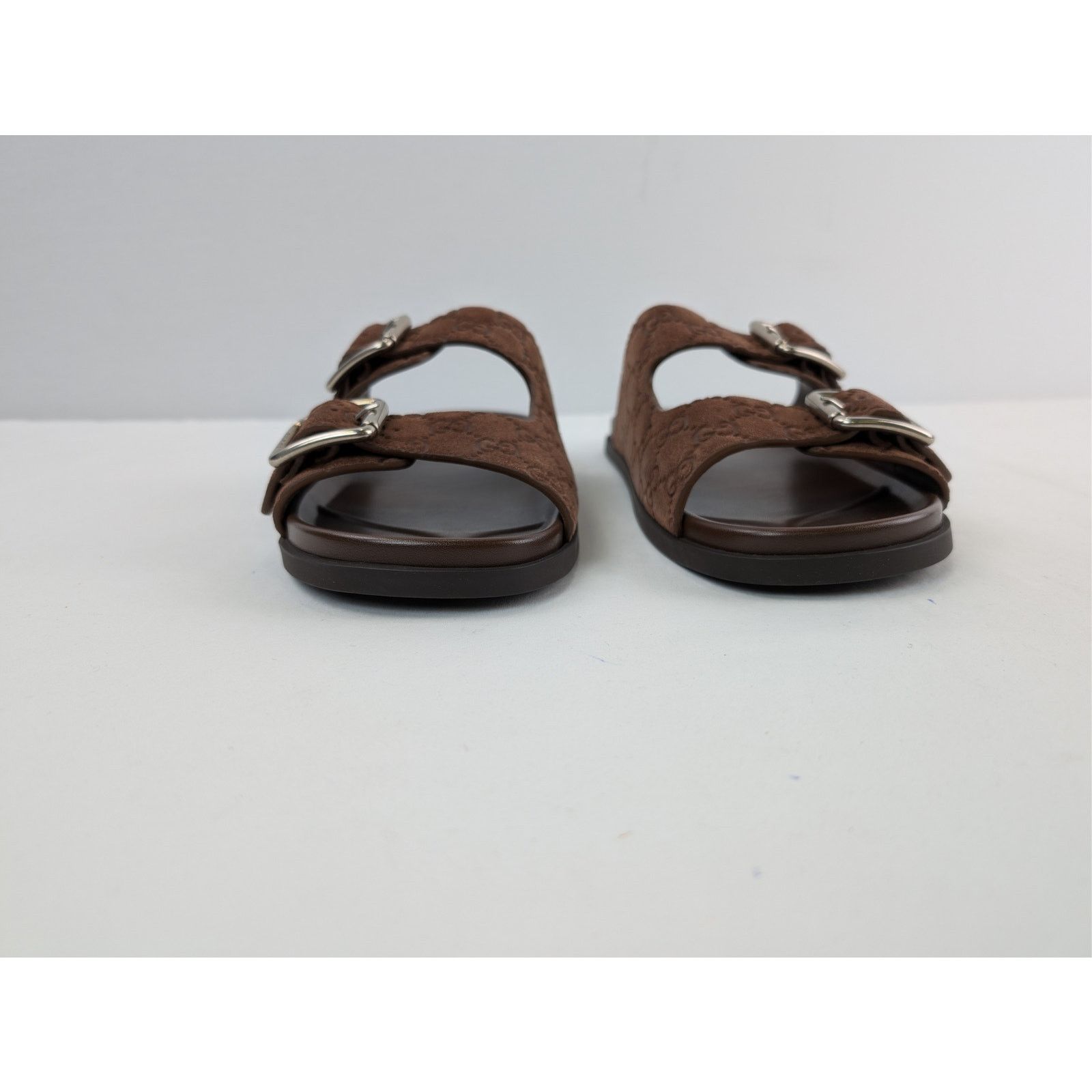 Gucci o1rshd1 Leather Slide Sandals in Brown Size US 11.5 / EU 44-45 - 9 Thumbnail