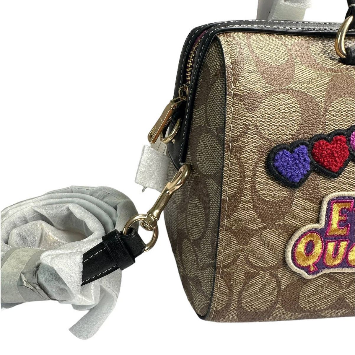 Coach Coach Rowan Satchel In Signature Canvas With Disney Patches Size ONE SIZE - 5 Thumbnail