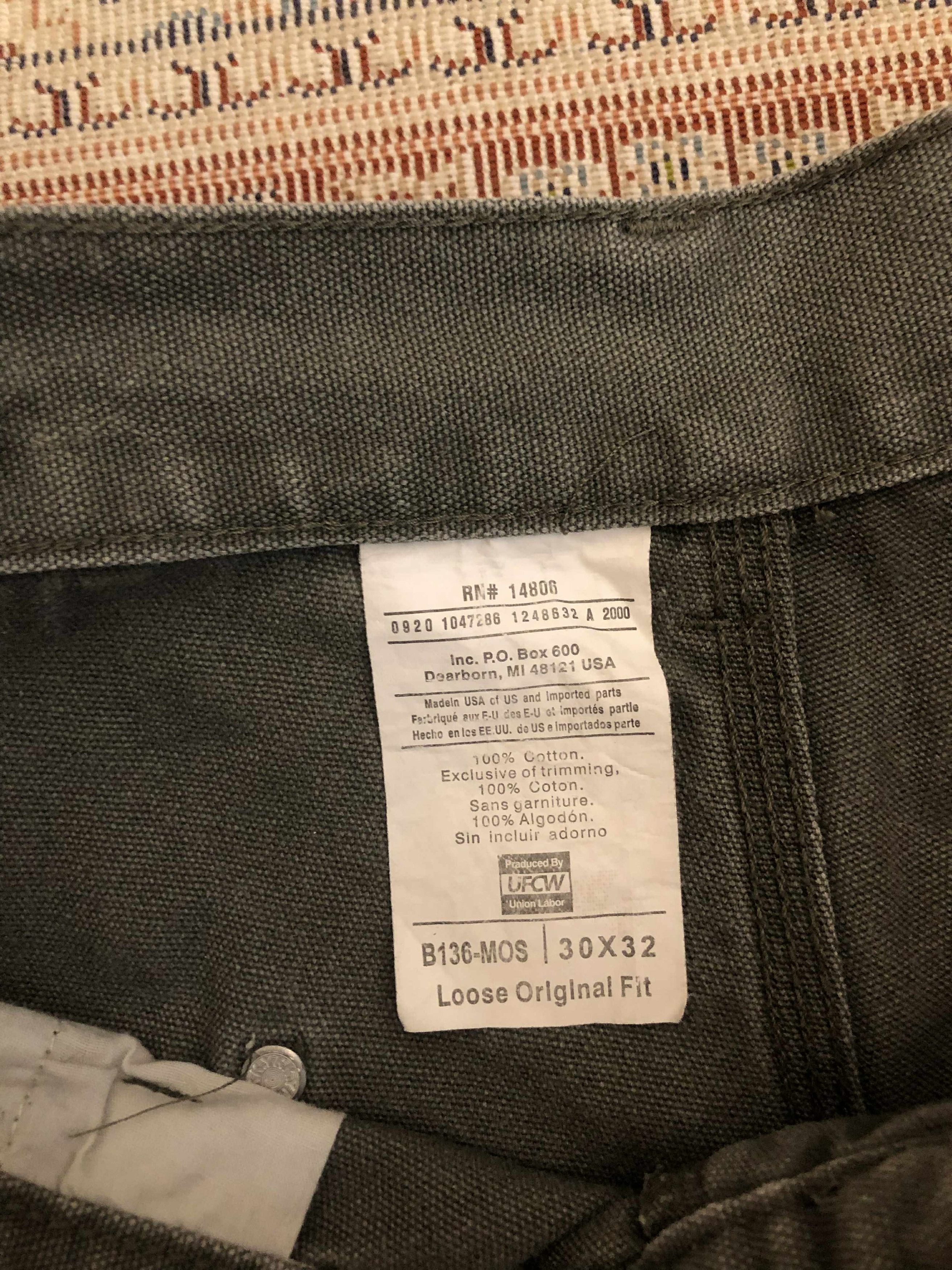 Carhartt Vintage 90s Carhartt Double Knee Pants 30x32 MOS Carpenter Size US 30 / EU 46 - 8 Thumbnail