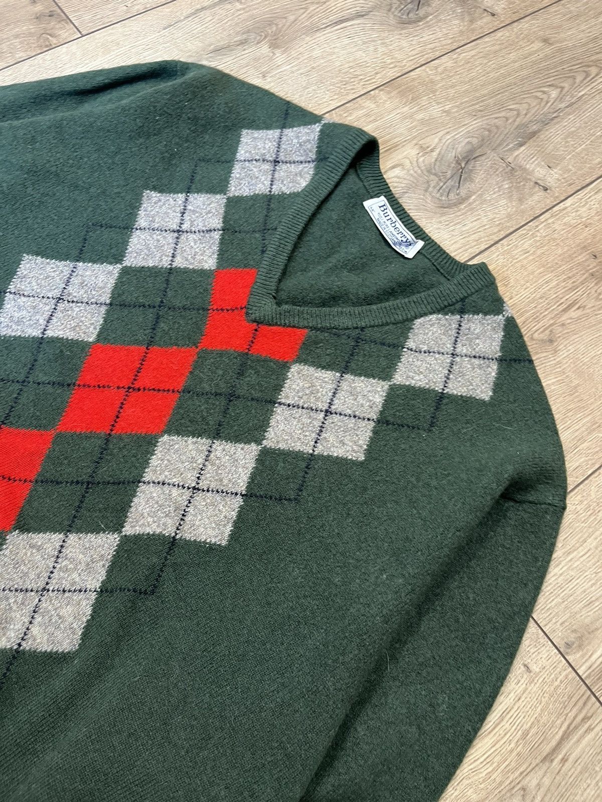 Burberry × Vintage Vintage Berberry multiple colour 100% wool rare sweater Size US L / EU 52-54 / 3 - 2 Thumbnail