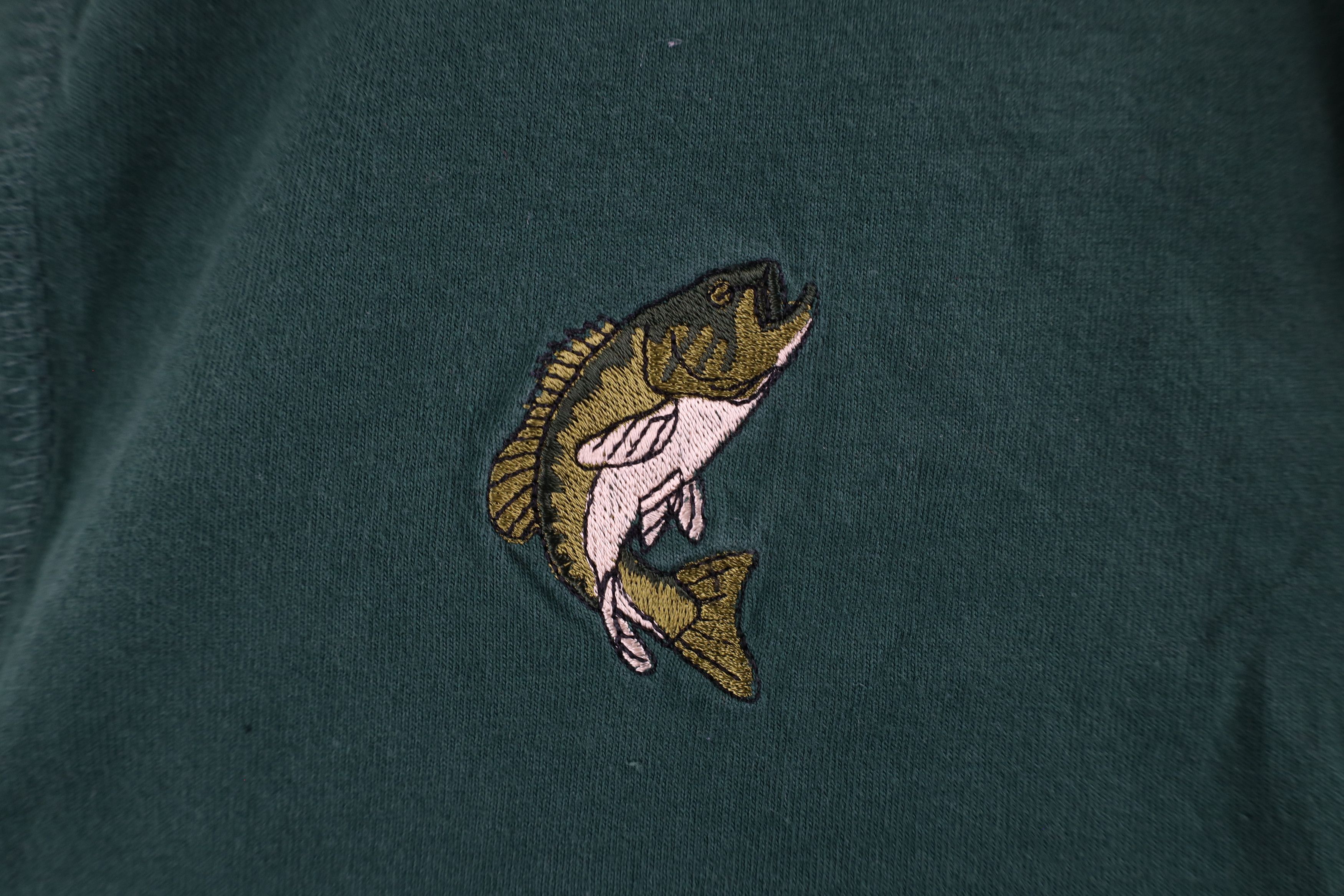 Vintage Vintage 90s Streetwear Fishing Long Sleeve Henley T-Shirt Size US L / EU 52-54 / 3 - 4 Thumbnail