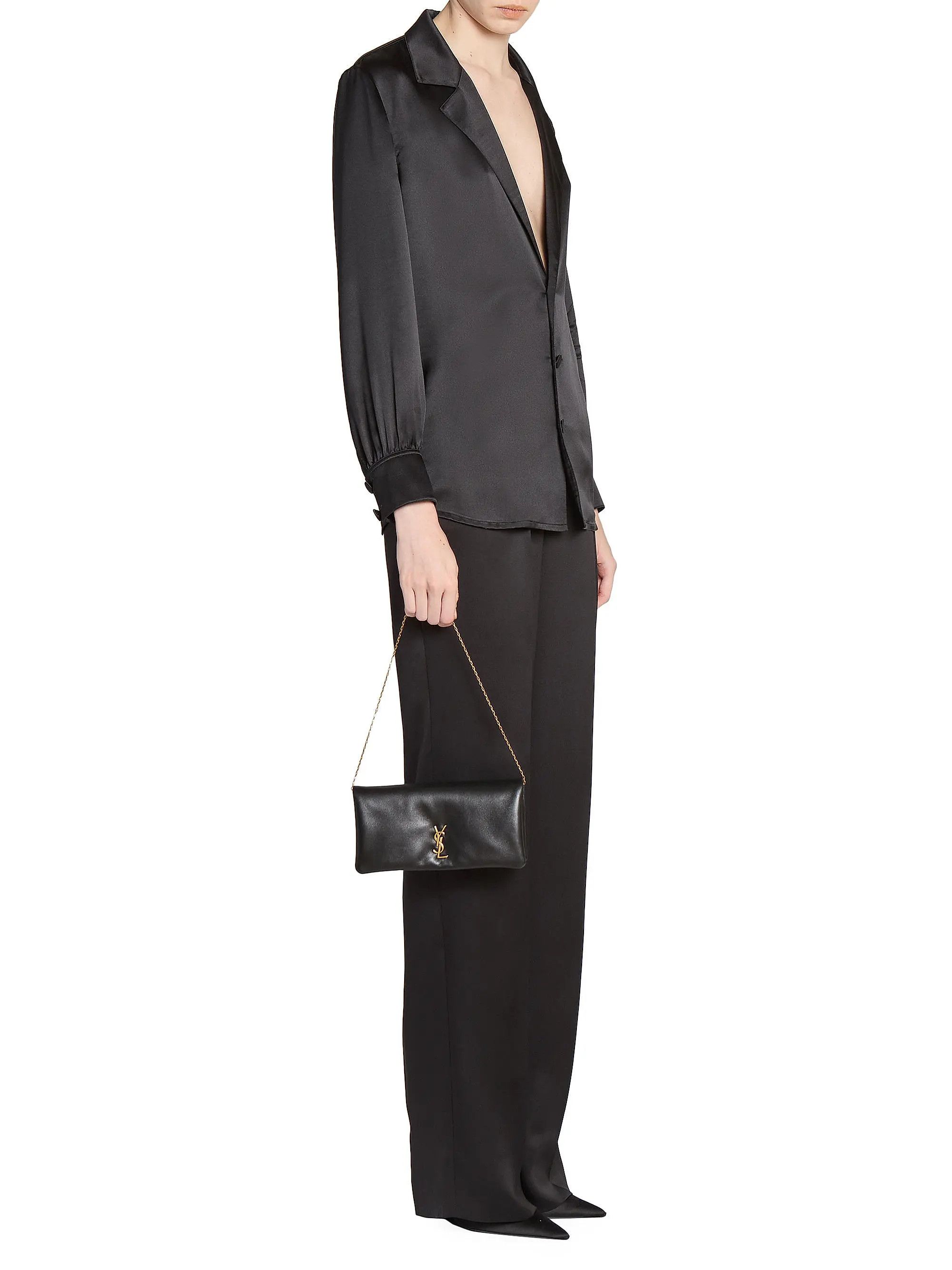Saint Laurent Paris o1s1wg110925 Size: OS / Short Chain Wallet in Black Size ONE SIZE - 2 Thumbnail