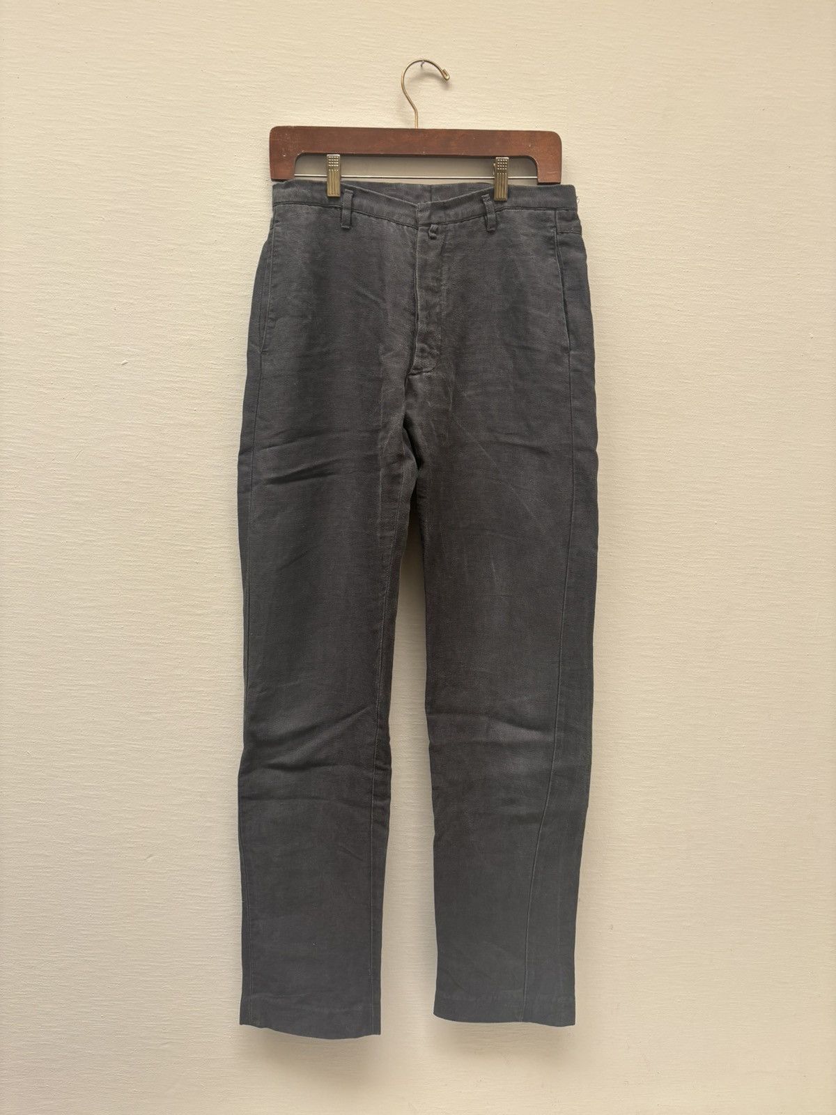 image of Jil Sander Soft Linen Pants (Grey), Men's (Size 30)