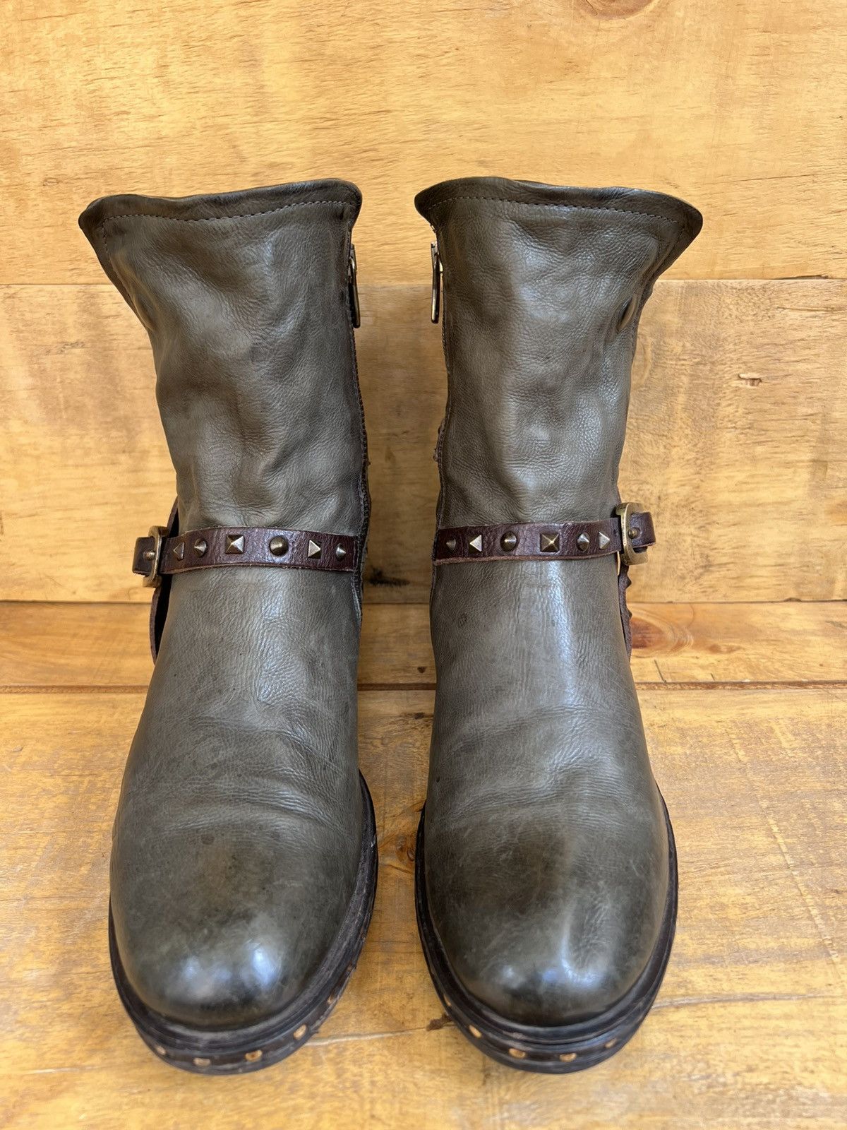 A.S.98 Airstep A.S.98 green leather ankle boots Size US 10 / IT 40 - 5 Thumbnail