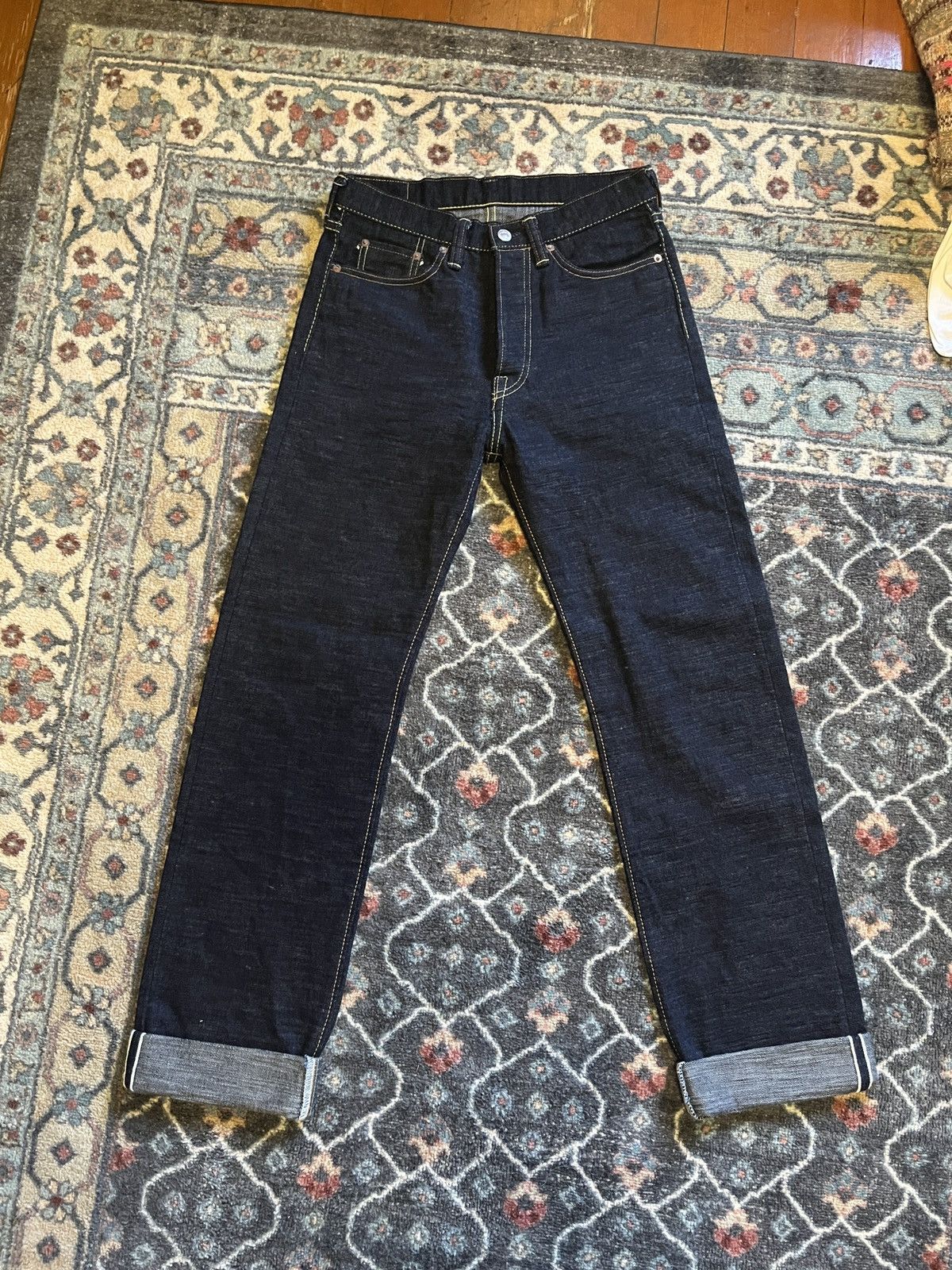 Self Edge × The Strike Gold The Strike Gold SG5103 Straight Selvedge Denim Size US 29 - 1 Thumbnail