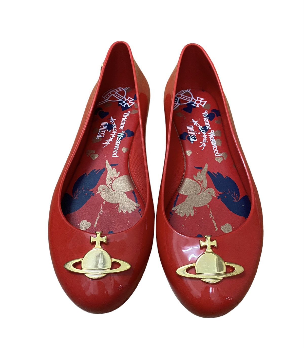 image of Vivienne Westwood Melissa Red Colour Shoes, Women's (Size 8)