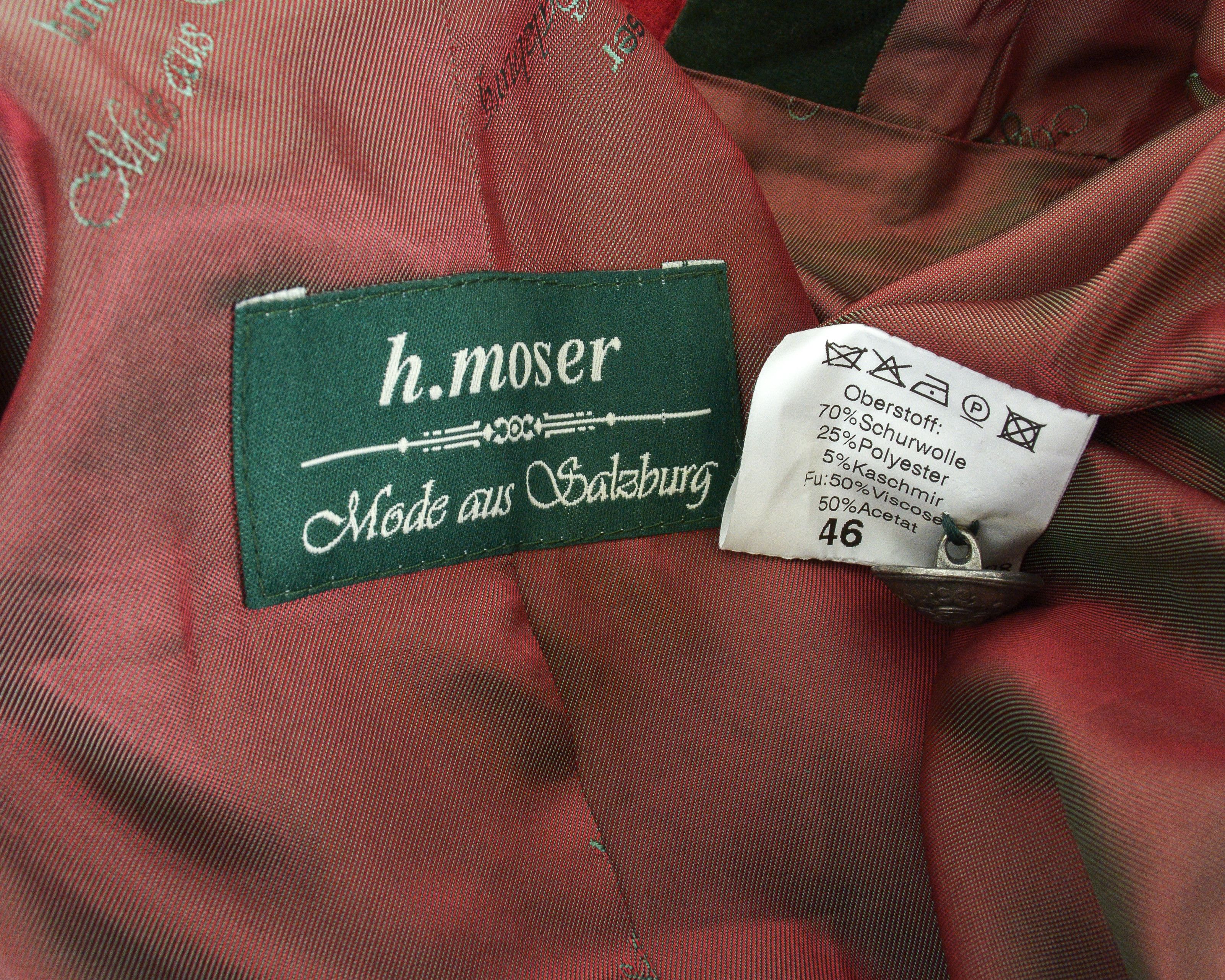Vintage H. Moser XL EU 46 Blazer Wool Jacket Trachten Cardigan Size XL / US 12-14 / IT 48-50 - 9 Thumbnail