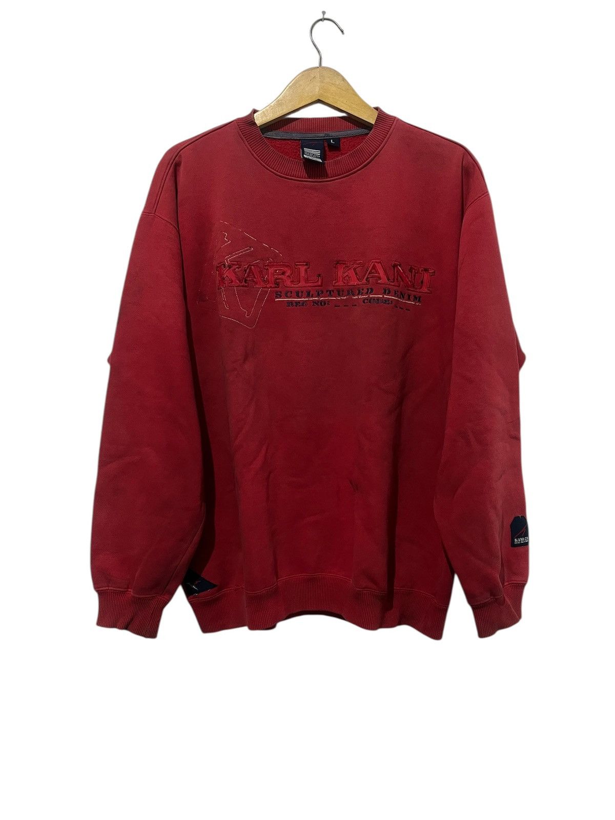 Karl Kani Japanese KarLKani 90’s red Sweater Sculptuared Size US XL / EU 56 / 4 - 1 Thumbnail
